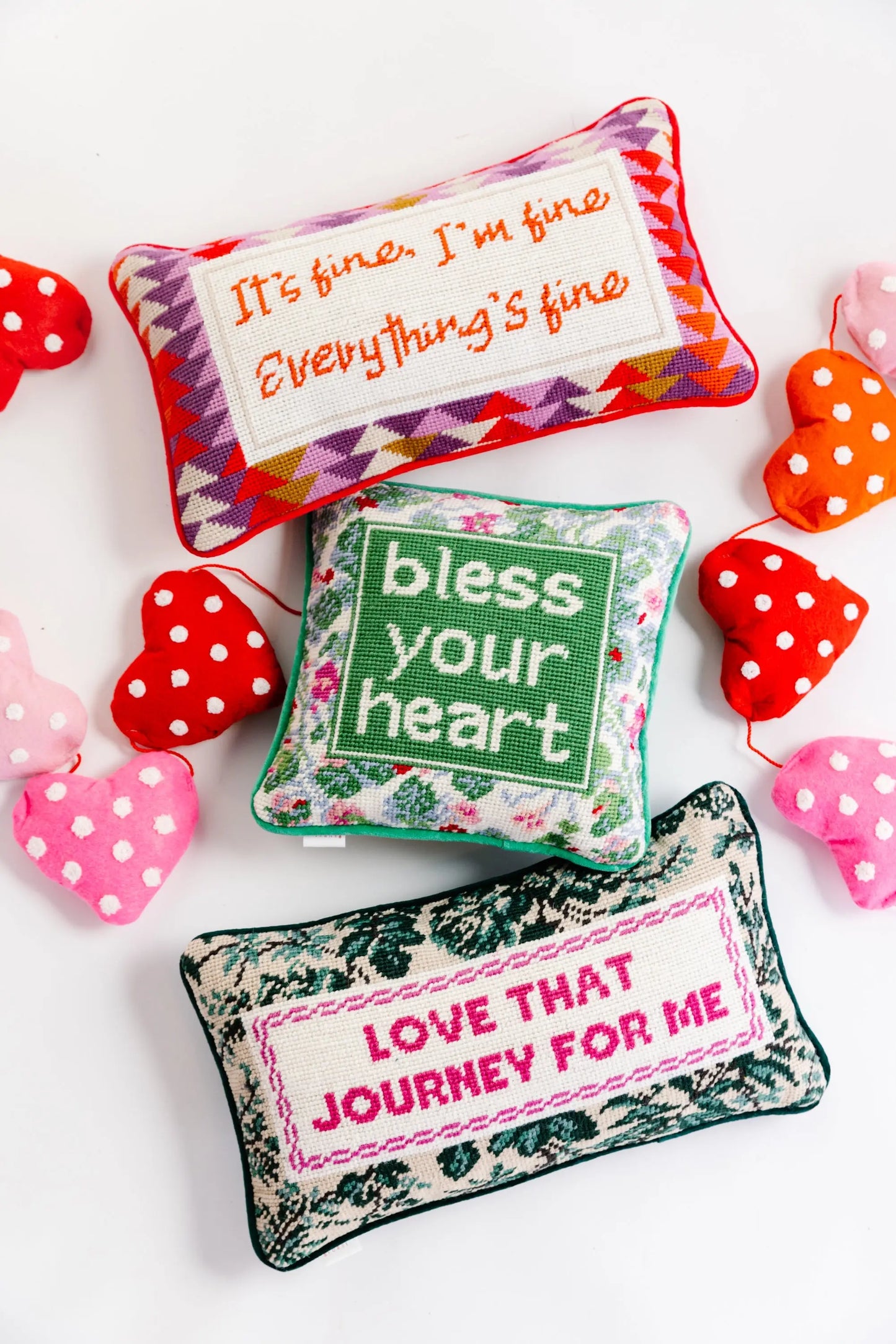 Bless Your Heart Needlepoint Pillow Furbish Studio