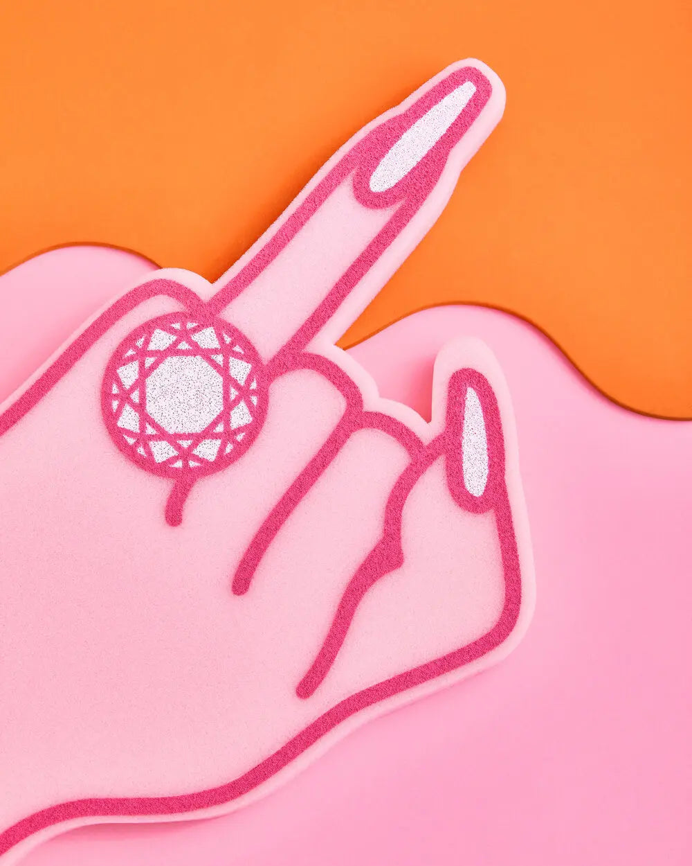 Bling Ring Basics - foam finger + balloon xo, Fetti