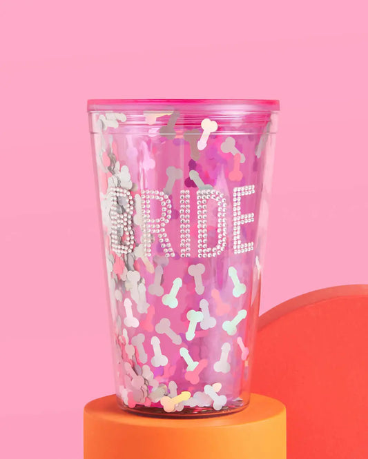 Bling Ring Pen*s Cup - bedazzled cup xo, Fetti
