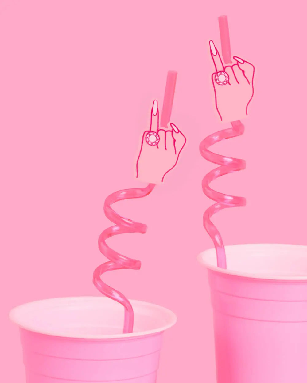 Bling Ring Straws - 12 reusable straws xo, Fetti