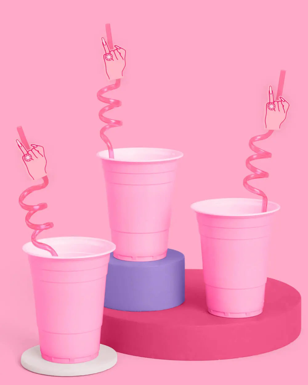 Bling Ring Straws - 12 reusable straws xo, Fetti