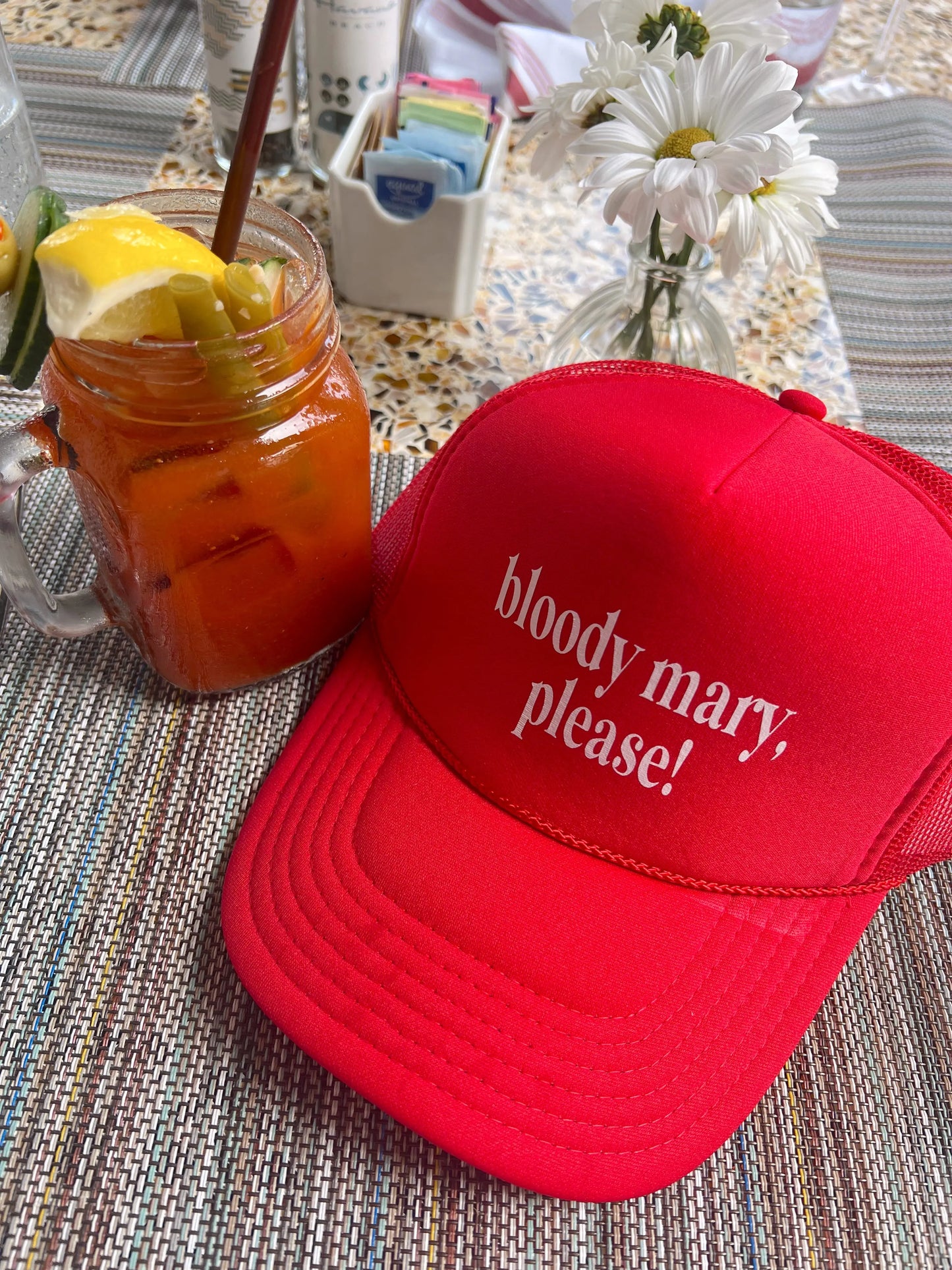Bloody Mary Please Trucker Hat KenzKustomz