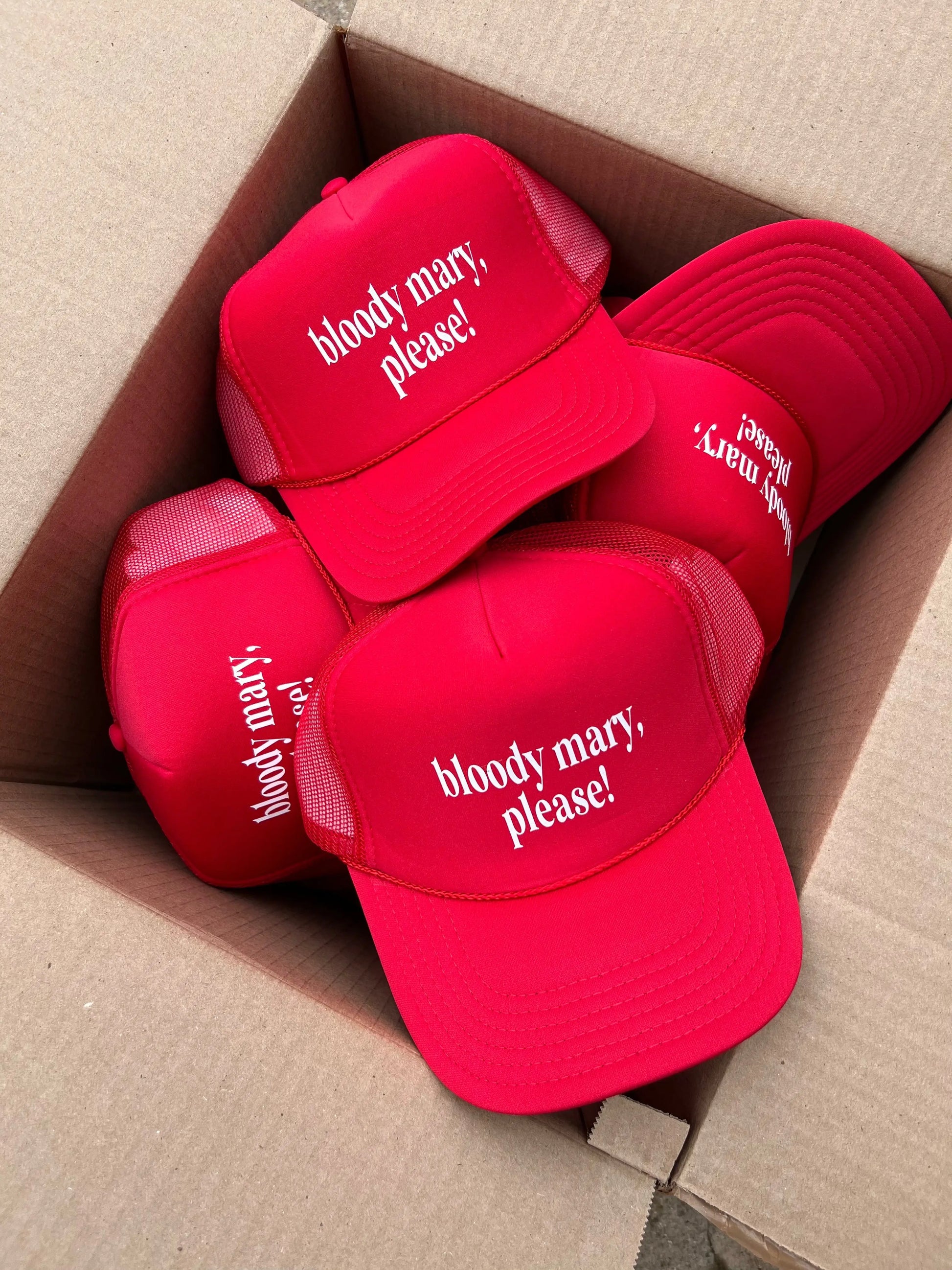Bloody Mary Please Trucker Hat KenzKustomz
