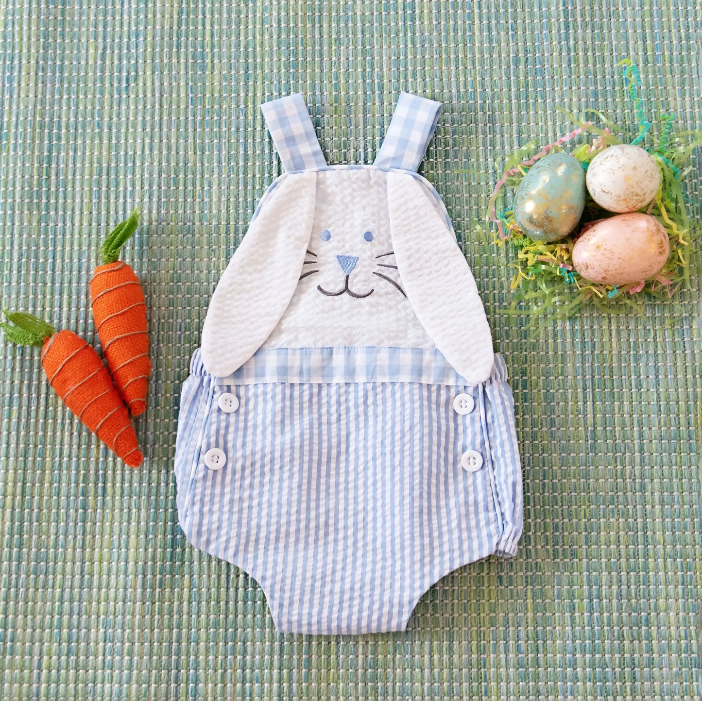 Blue Bunny Sunsuit Seven Lantern Lane