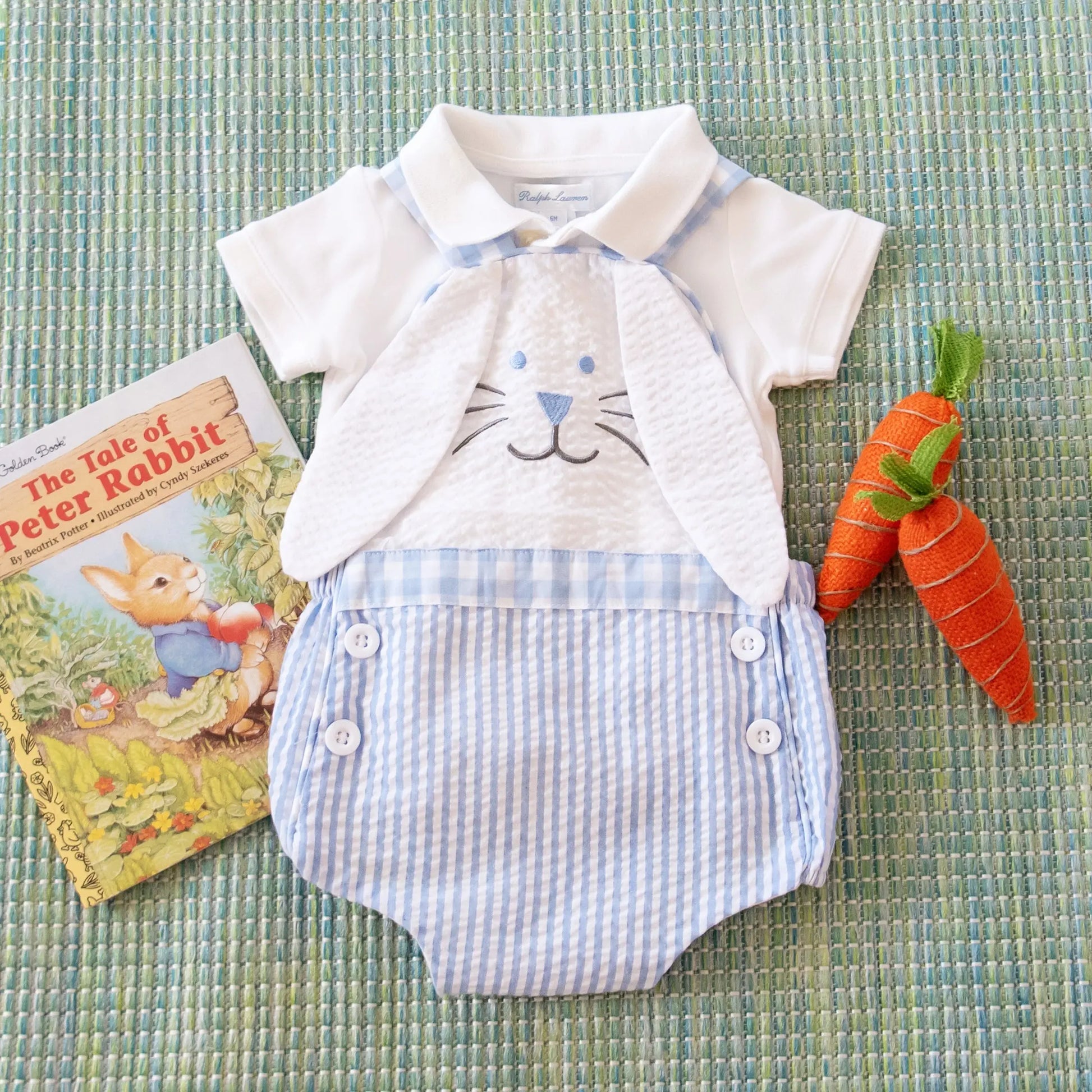 Blue Bunny Sunsuit Seven Lantern Lane