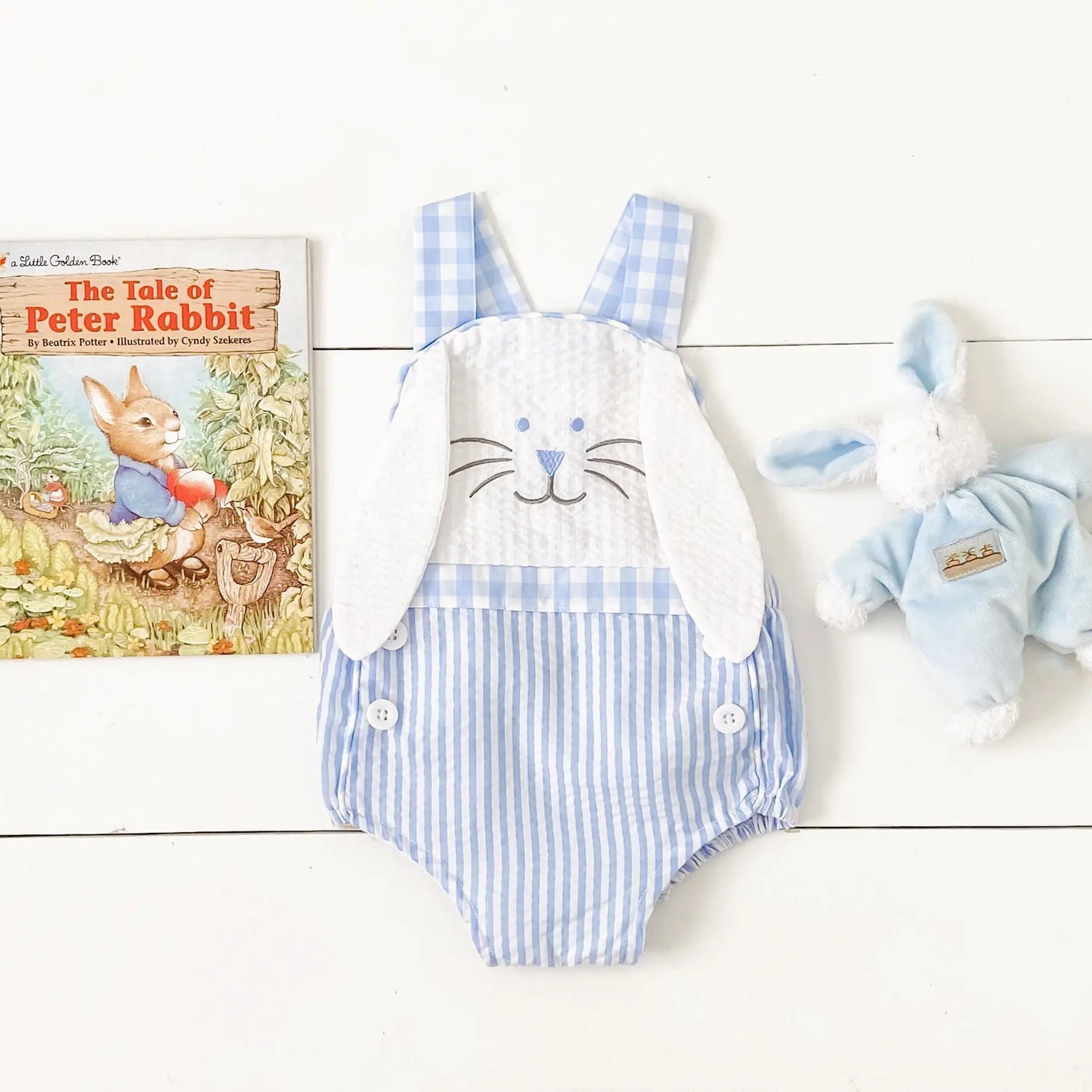 Blue Bunny Sunsuit Seven Lantern Lane