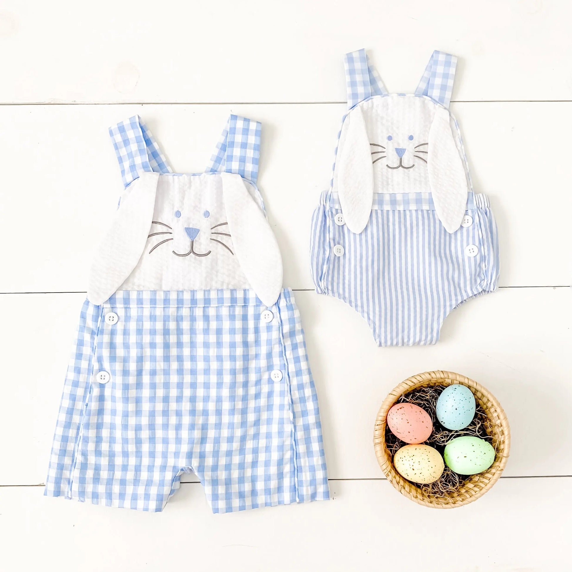 Blue Bunny Sunsuit Seven Lantern Lane