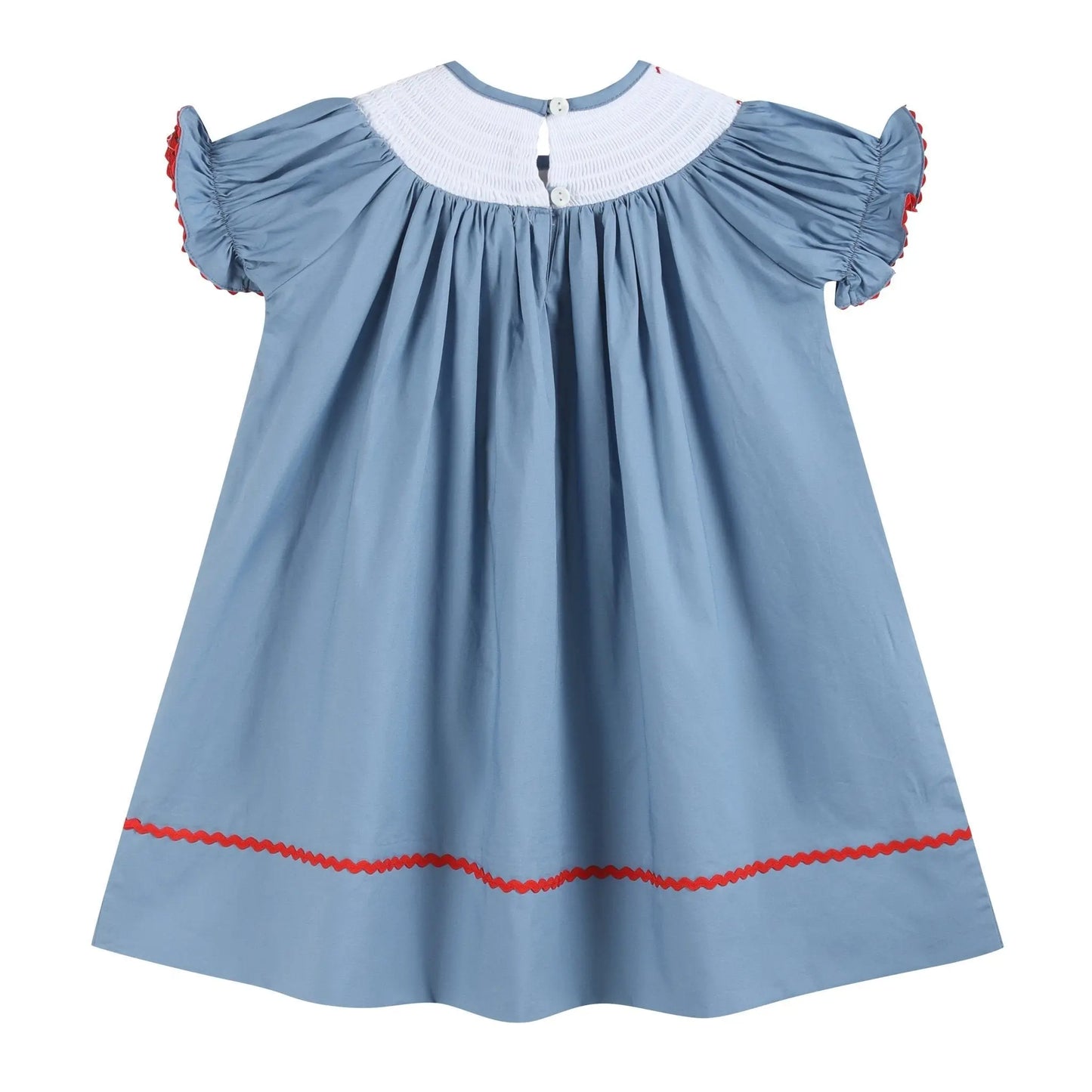 Blue Farm Animal Smocked Bishop Dress Lil Cactus
