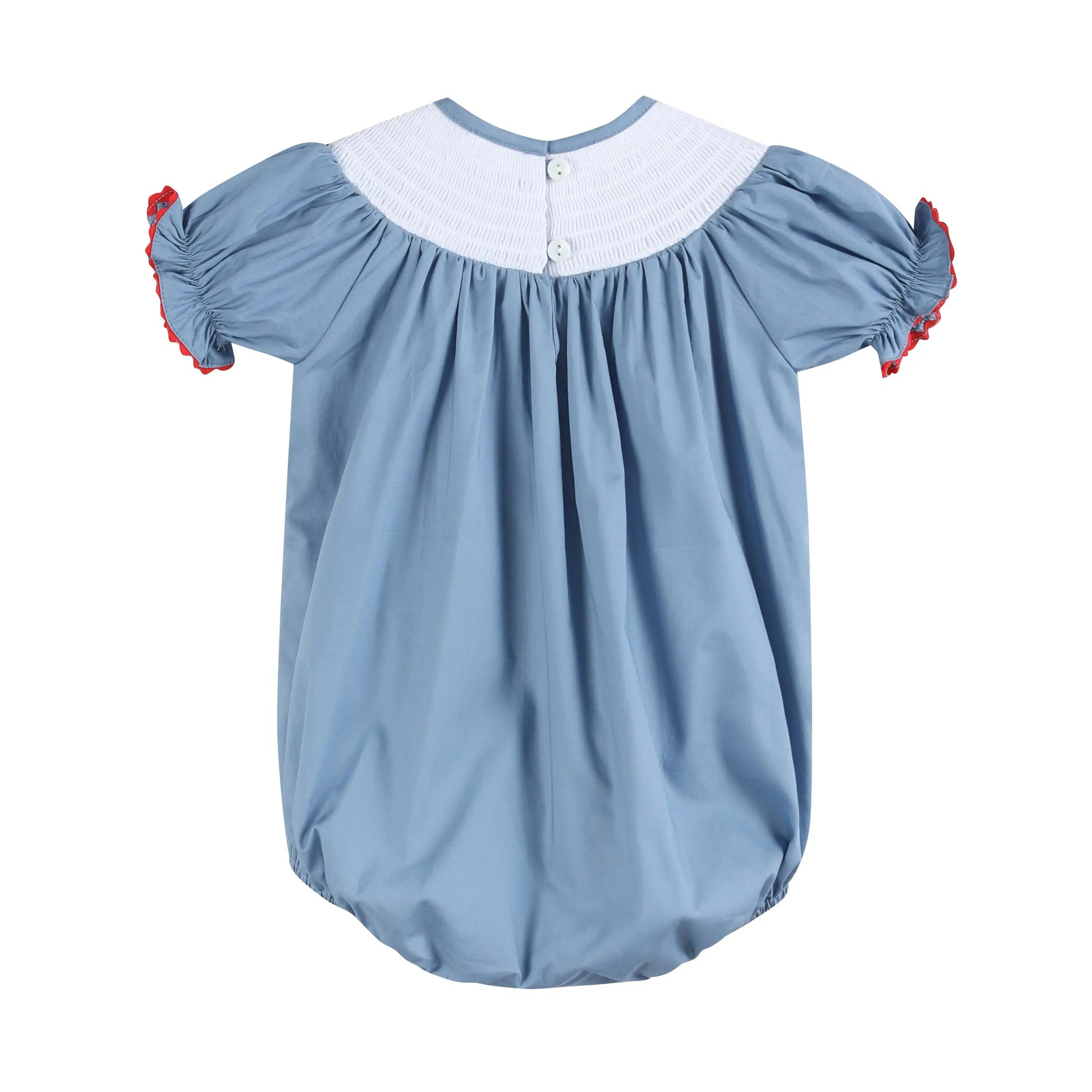 Blue Farm Animals Smocked Romper Lil Cactus