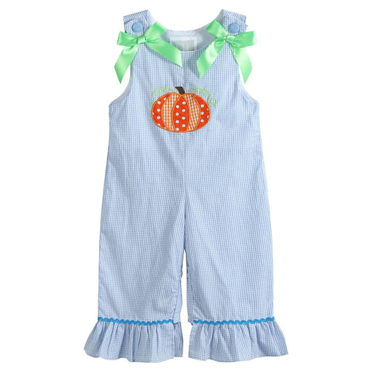 Blue Gingham Pumpkin Playsuit Lil Cactus