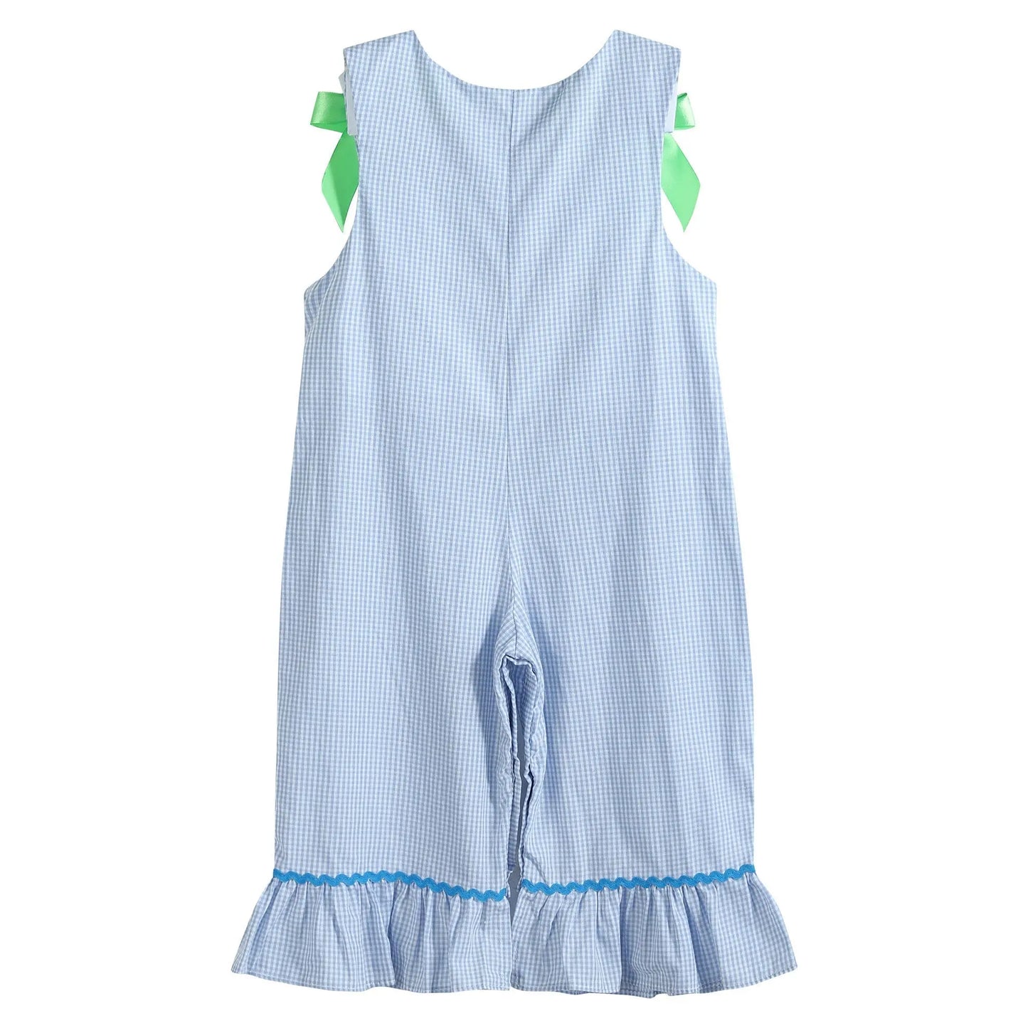 Blue Gingham Pumpkin Playsuit Lil Cactus