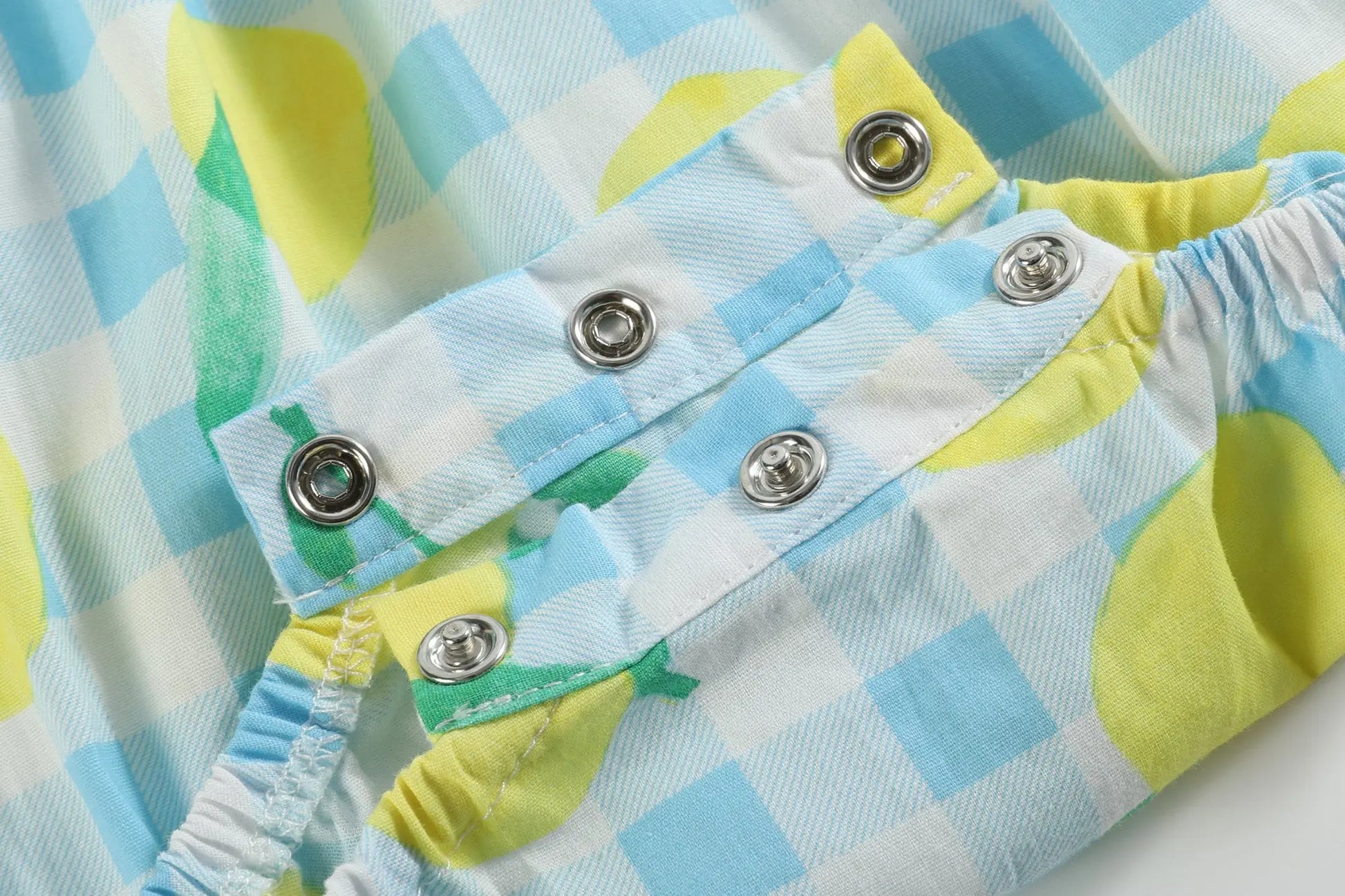 Blue Lemons Smocked Flutter-Sleeve Bubble Romper Lil Cactus