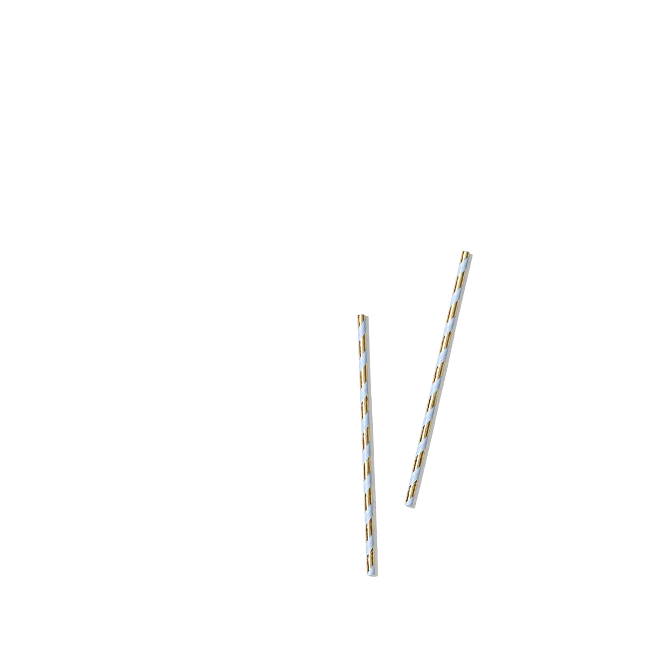 Blue and Gold Paper Straws (25 per pack) Coterie