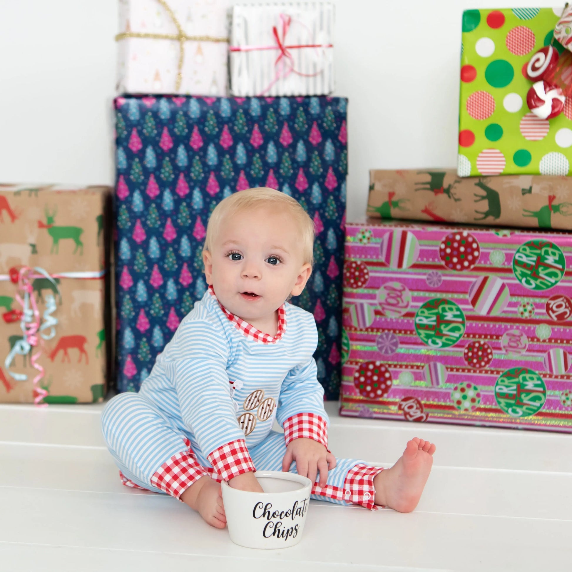 Boys Cookies For Santa Romper - Latchkey 