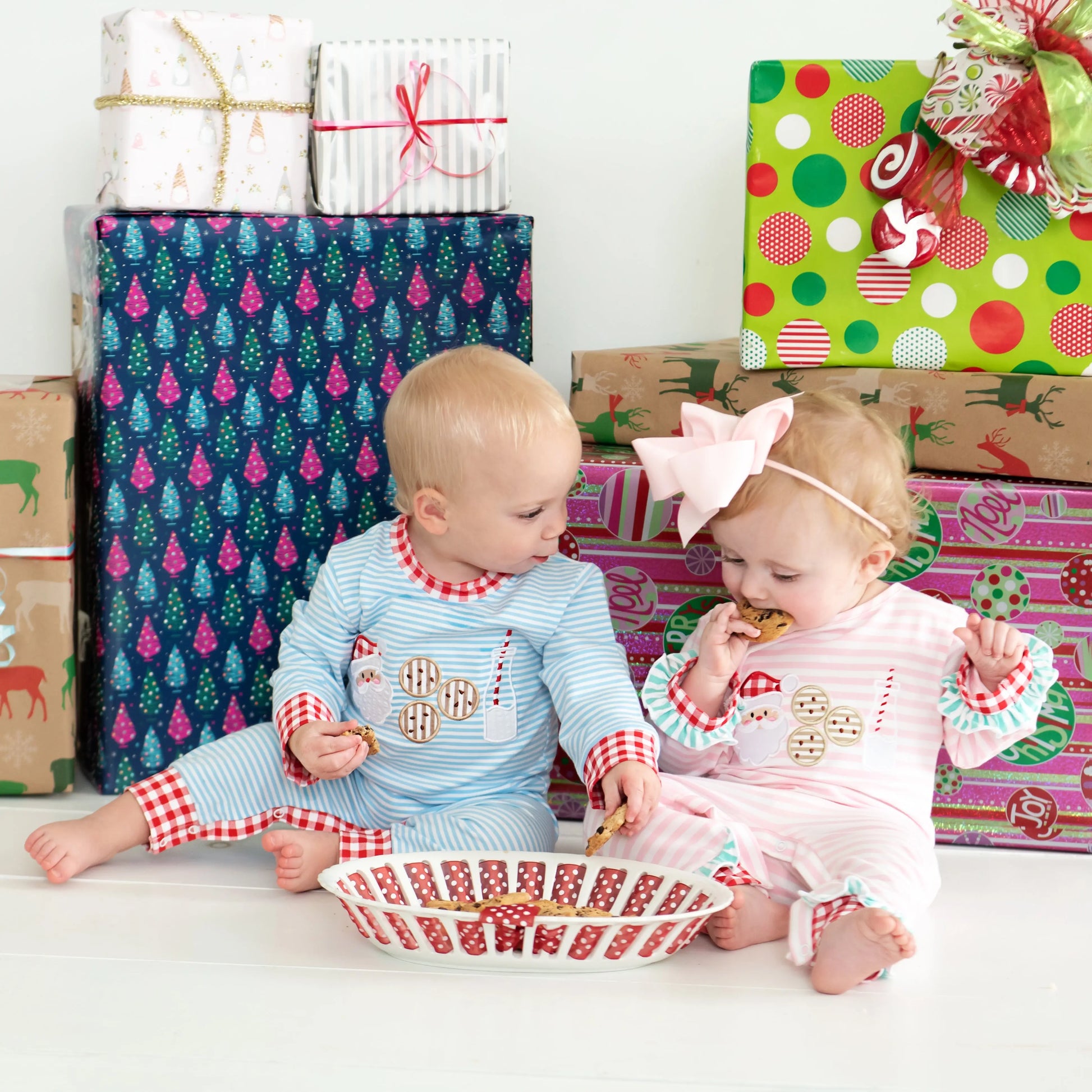 Boys Cookies For Santa Romper - Latchkey 