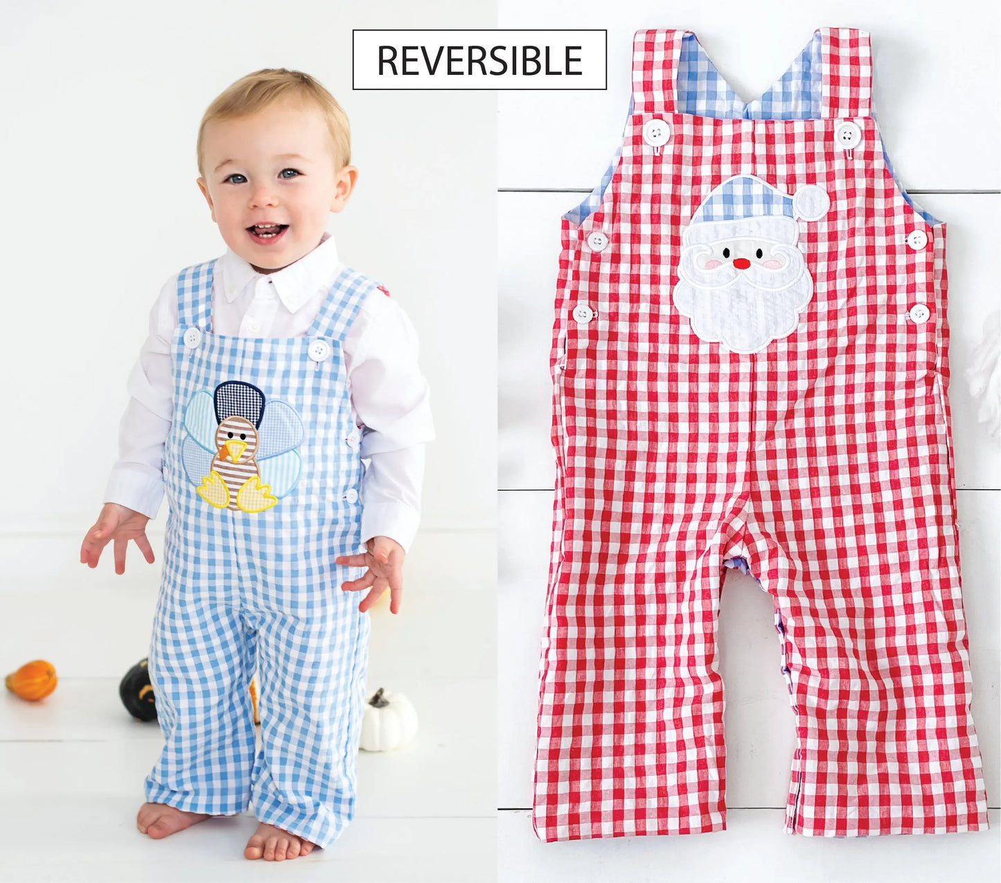 Boys Reversible Christmas / Thanksgiving Jon Jon - Latchkey 