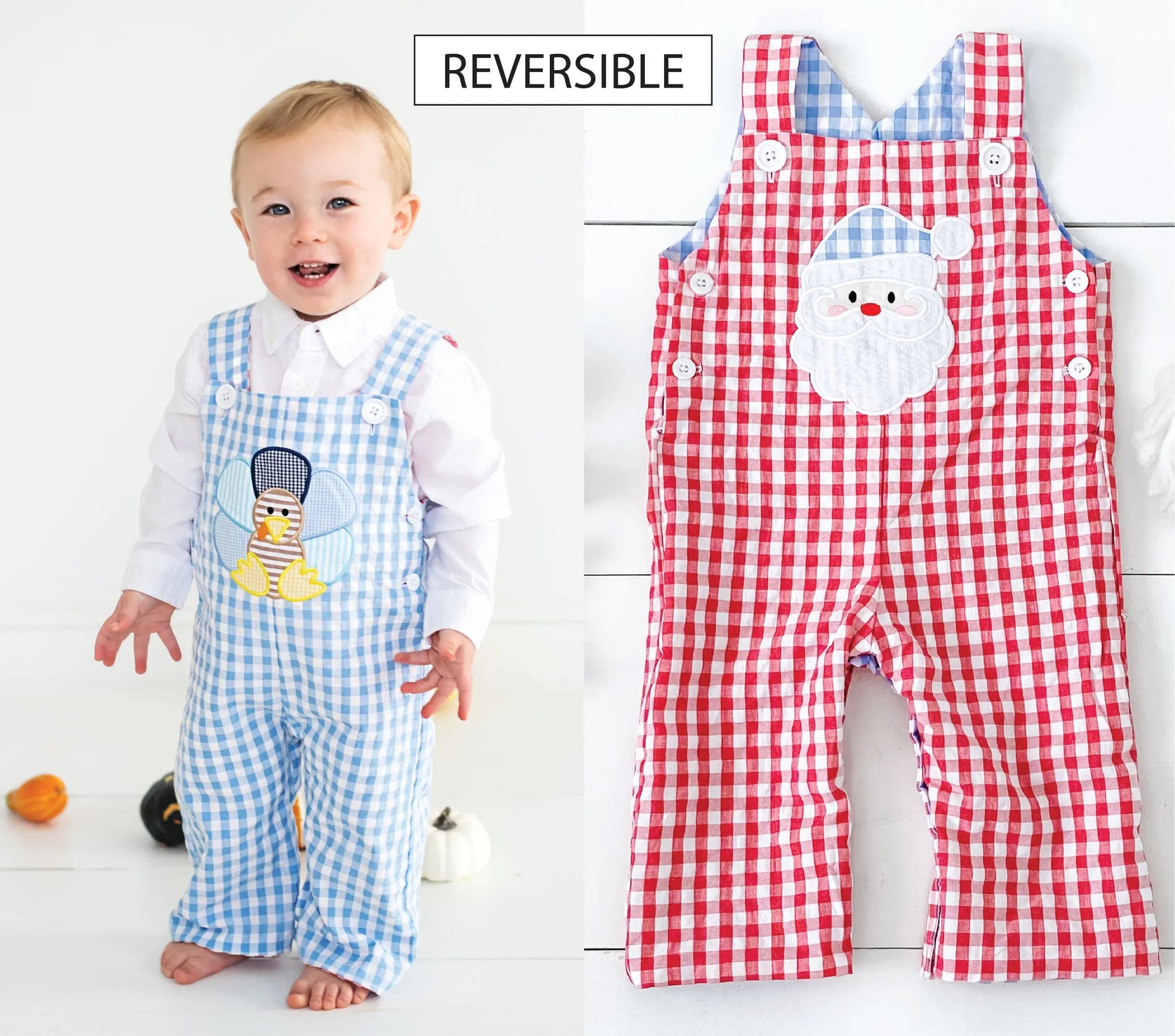 Boys Reversible Christmas / Thanksgiving Jon Jon - Latchkey 