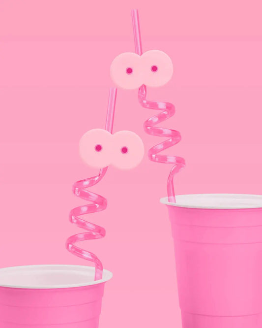 Breast In Show Straws - 12 reusable straws xo, Fetti