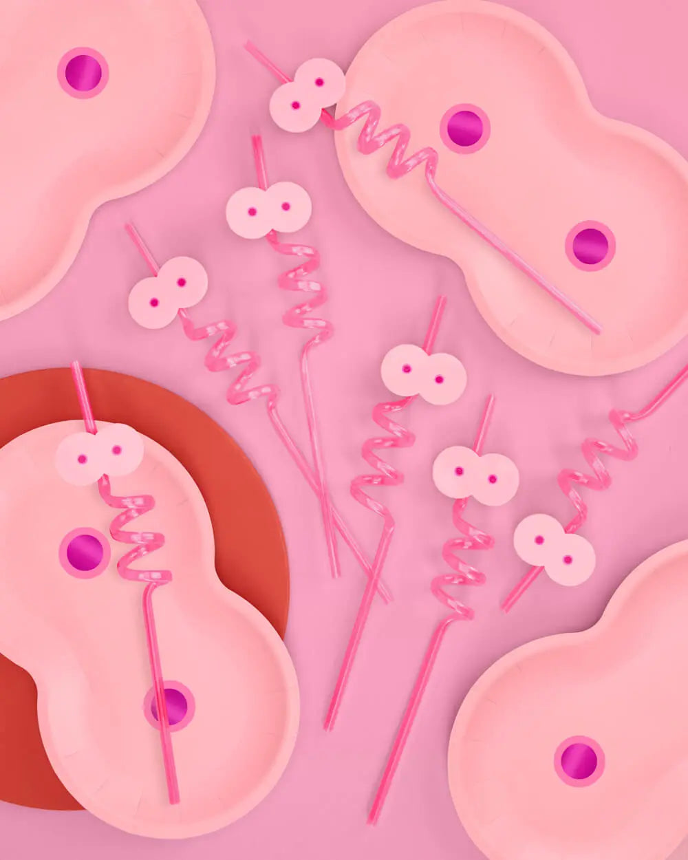 Breast In Show Straws - 12 reusable straws xo, Fetti