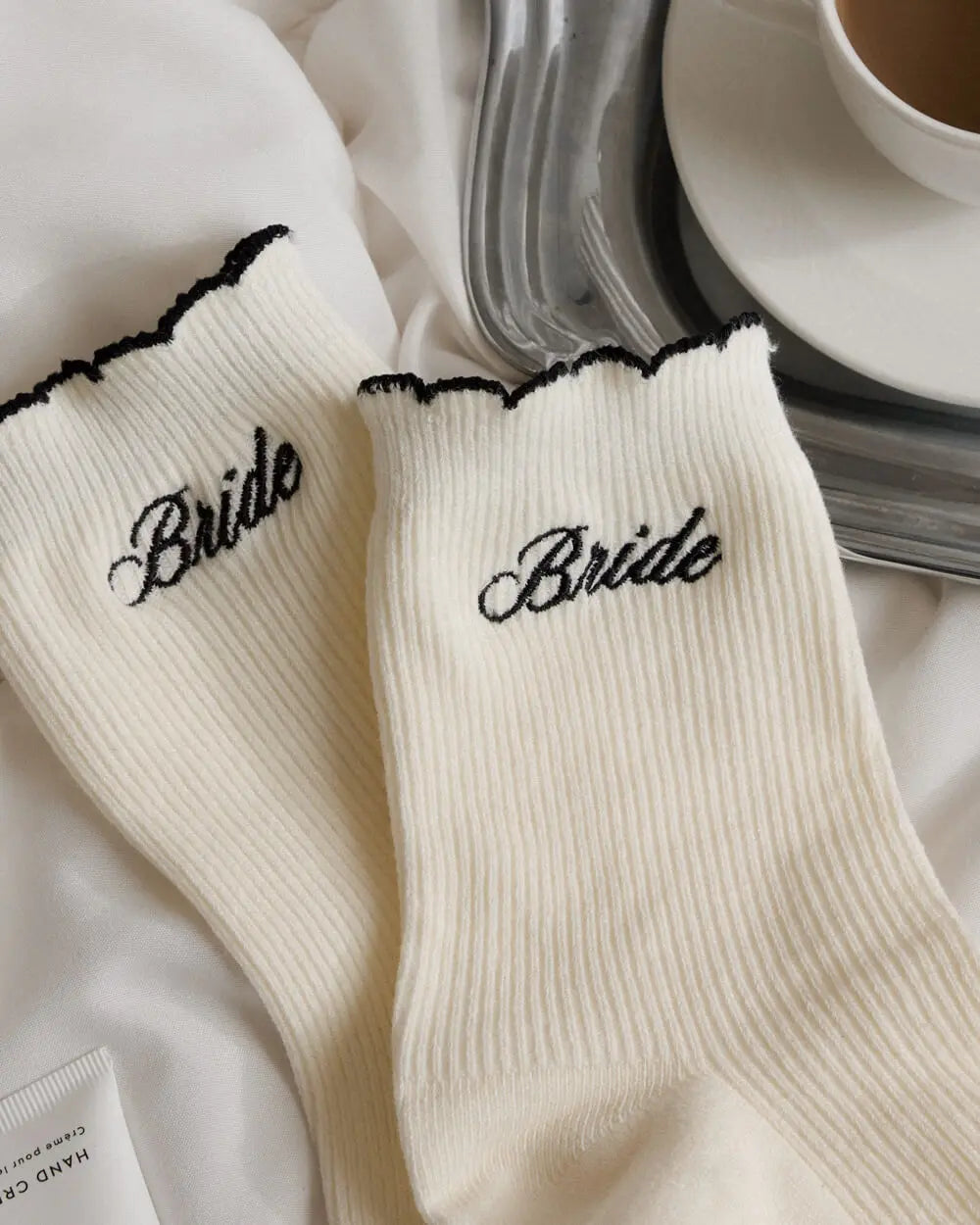 Bride Beauty Trio - bag, eye mask + socks xo, Fetti