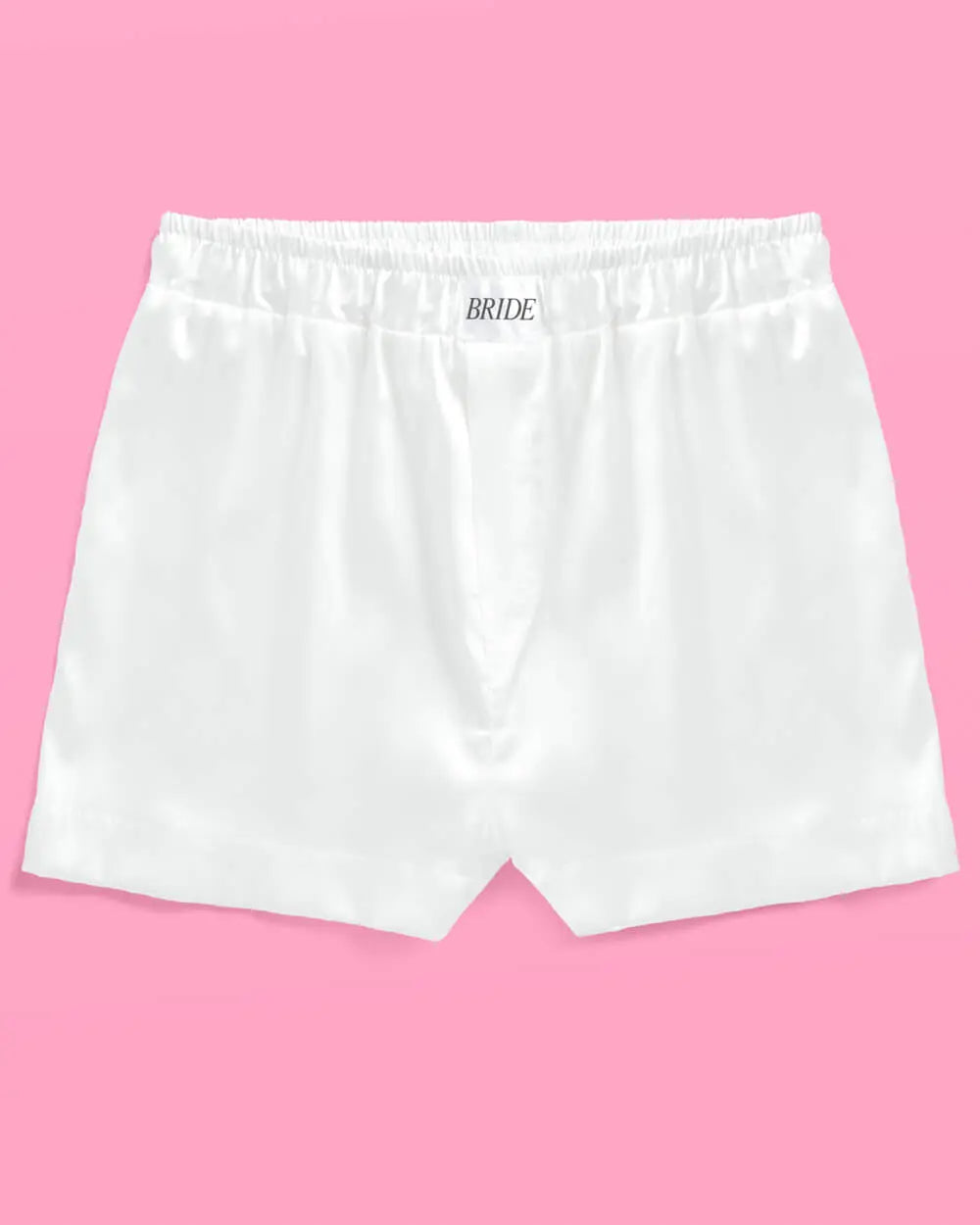 Bride Boxers - white satin shorts xo, Fetti