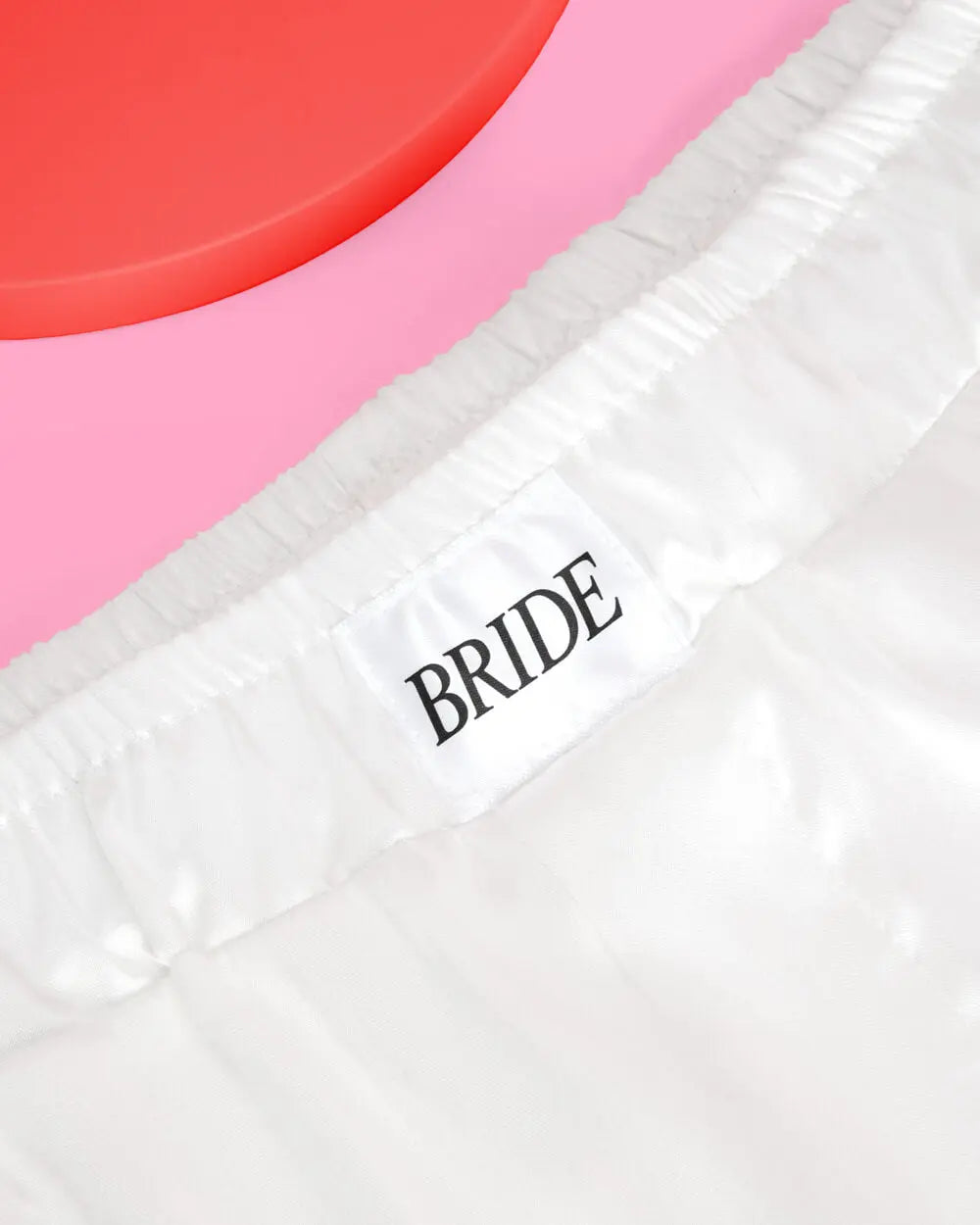 Bride Boxers - white satin shorts xo, Fetti