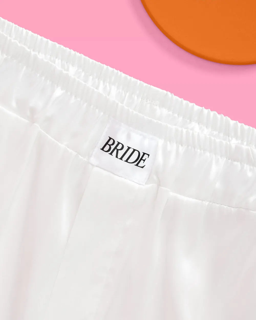 Bride Boxers - white satin shorts xo, Fetti