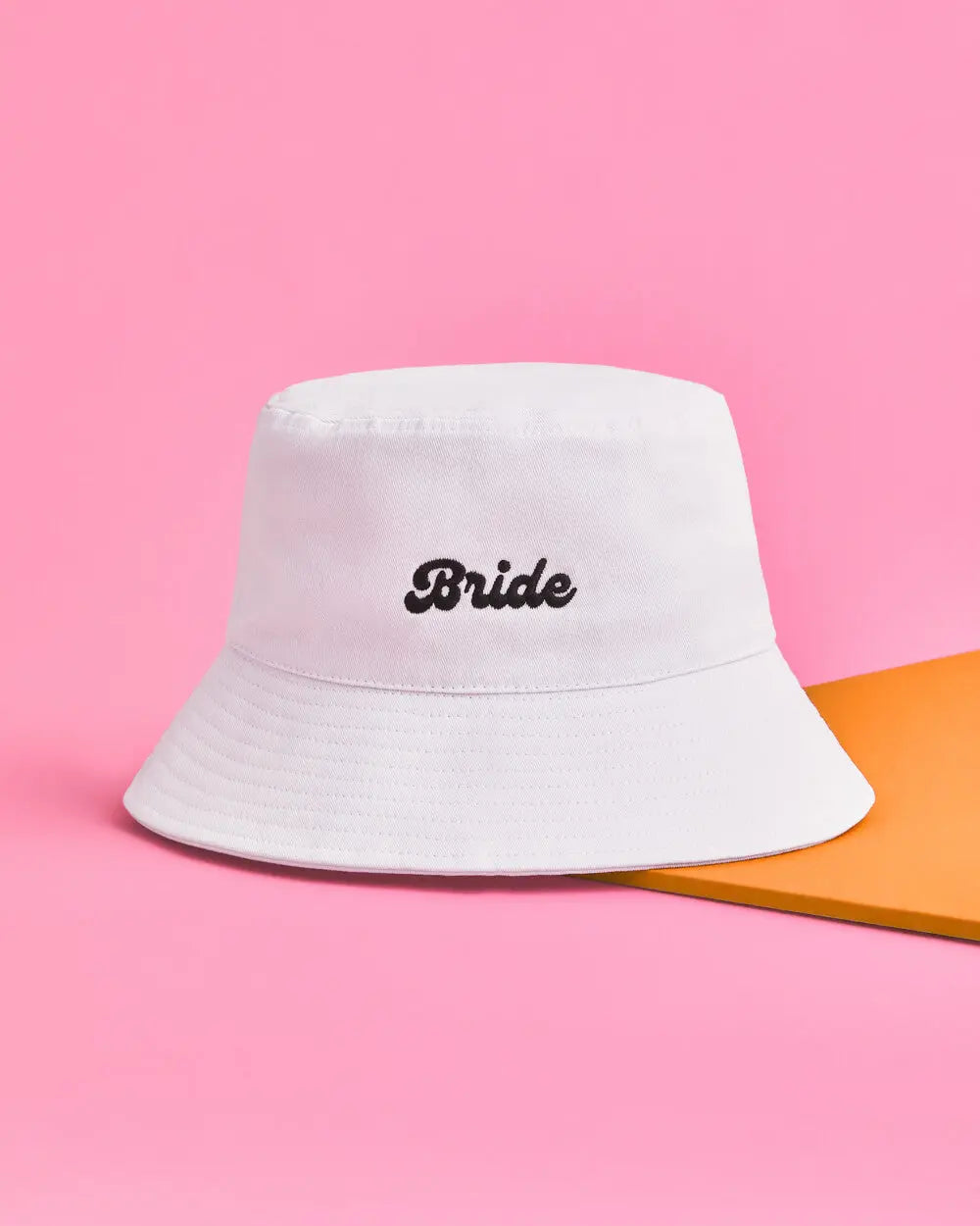 Bride Bucket Hat - embroidered cotton hat xo, Fetti