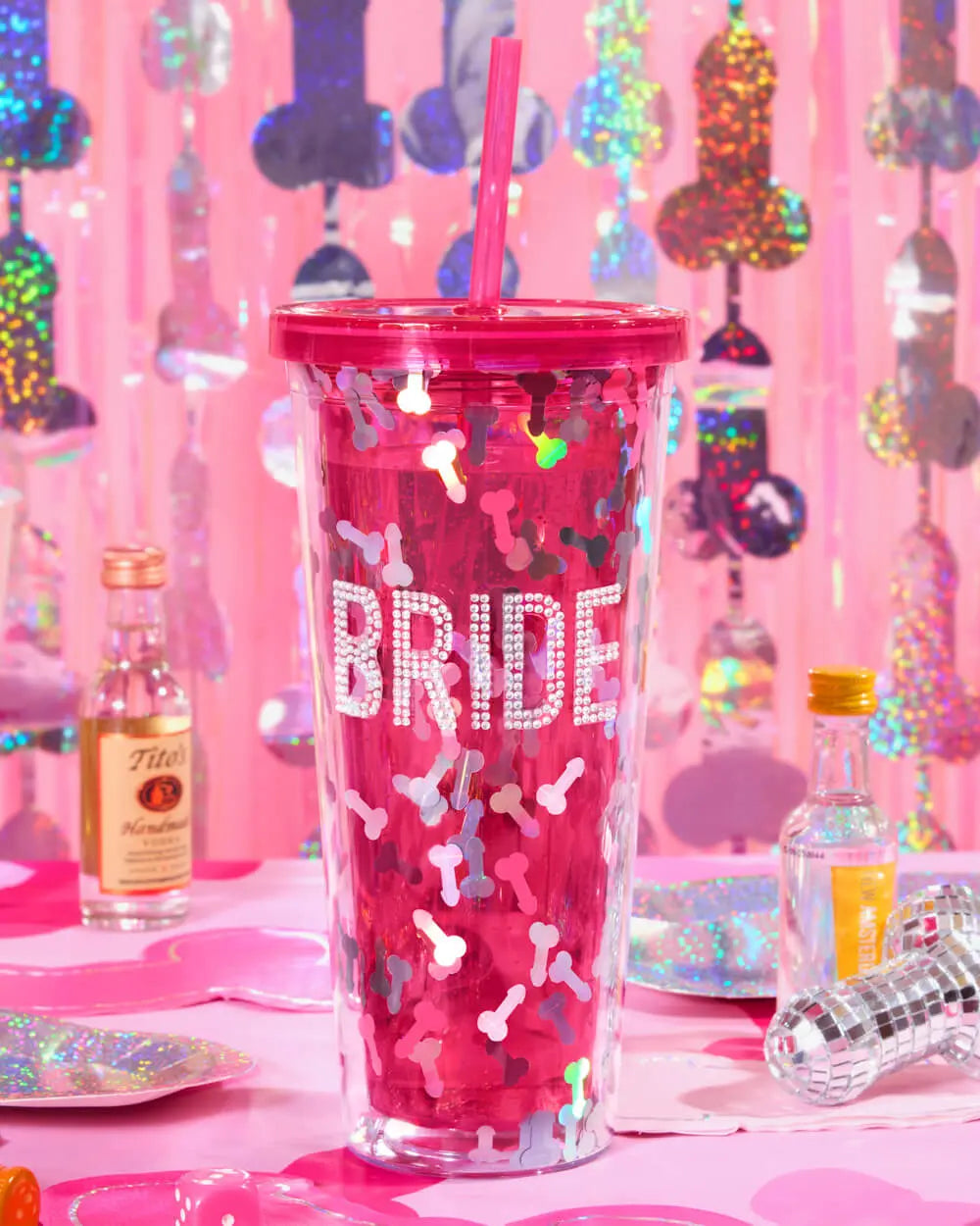 Bride Fetti Cup - bedazzled tumbler xo, Fetti
