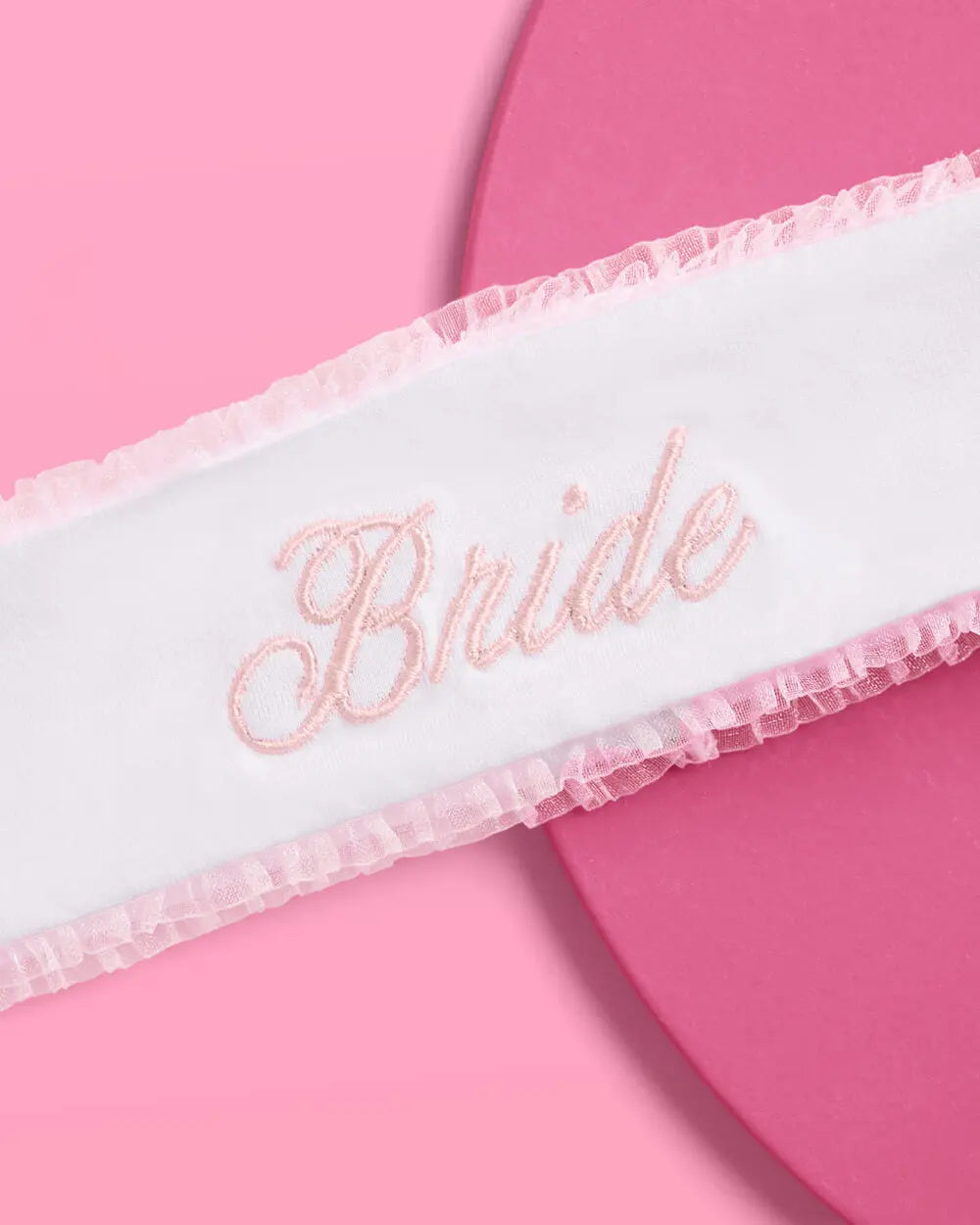 Bride Spa Headband - embroidered headband xo, Fetti