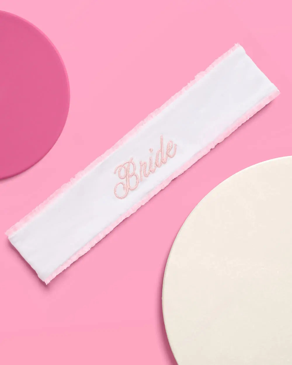 Bride Spa Headband - embroidered headband xo, Fetti
