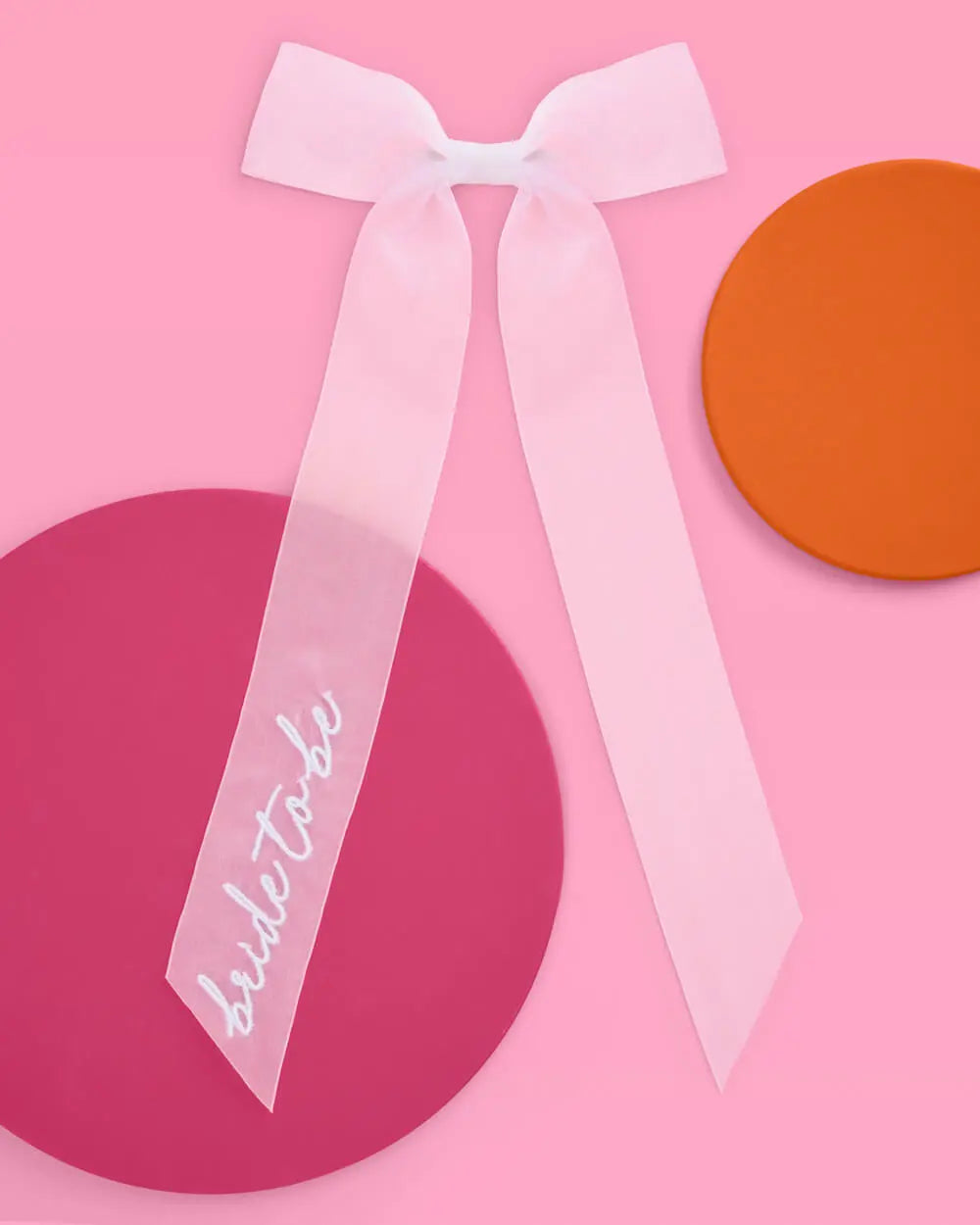 Bride To Be Bow - white embroidered bow xo, Fetti