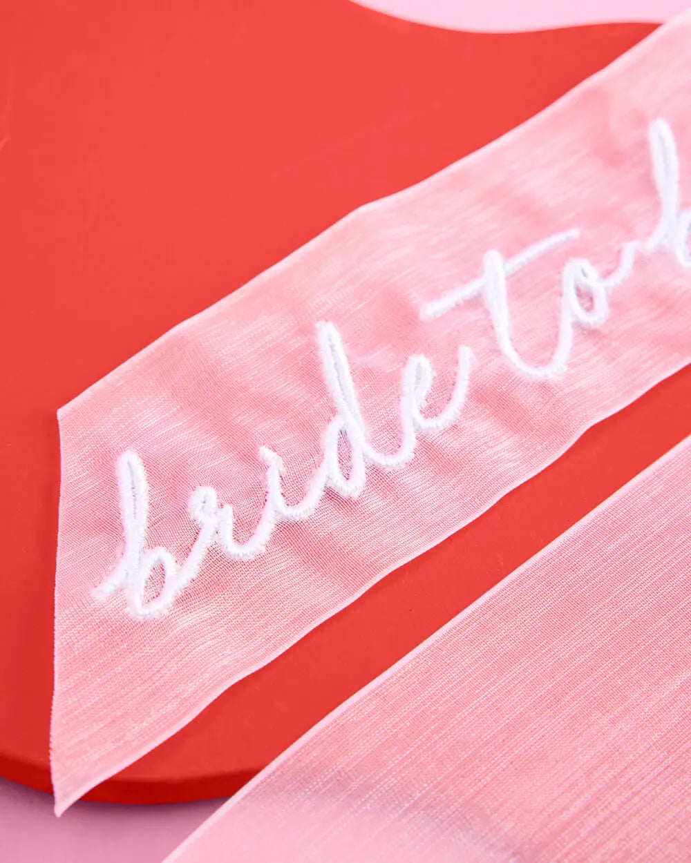 Bride To Be Bow - white embroidered bow xo, Fetti