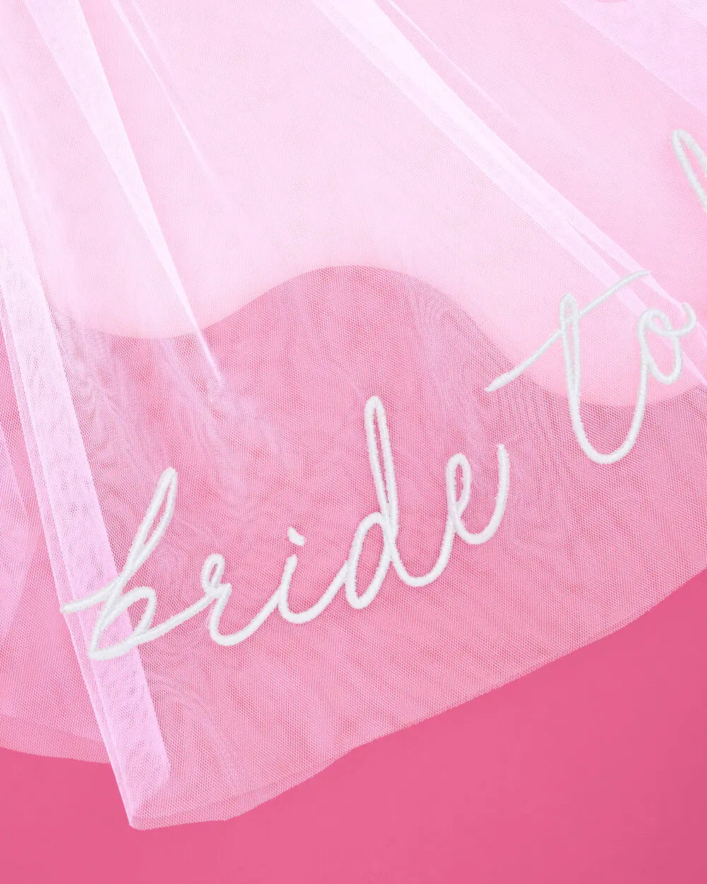 Bride To Be Veil - white embroidered veil xo, Fetti