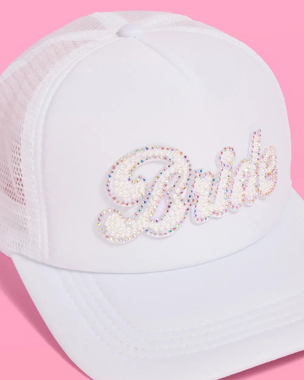 Bride Trucker Hat - embellished trucker hat xo, Fetti