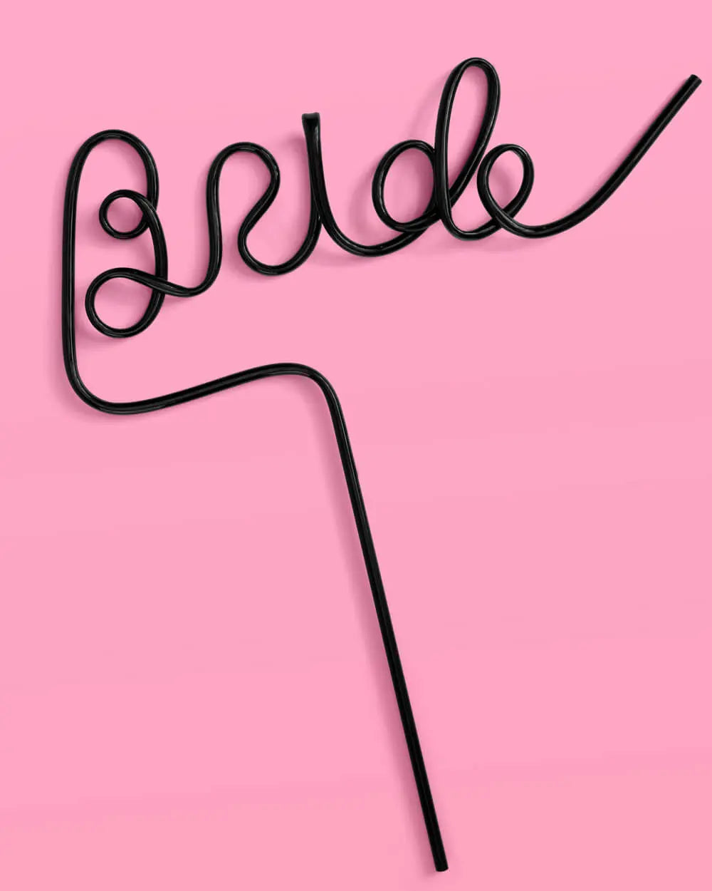 Bride or Die Straw - XL black Bride straw xo, Fetti