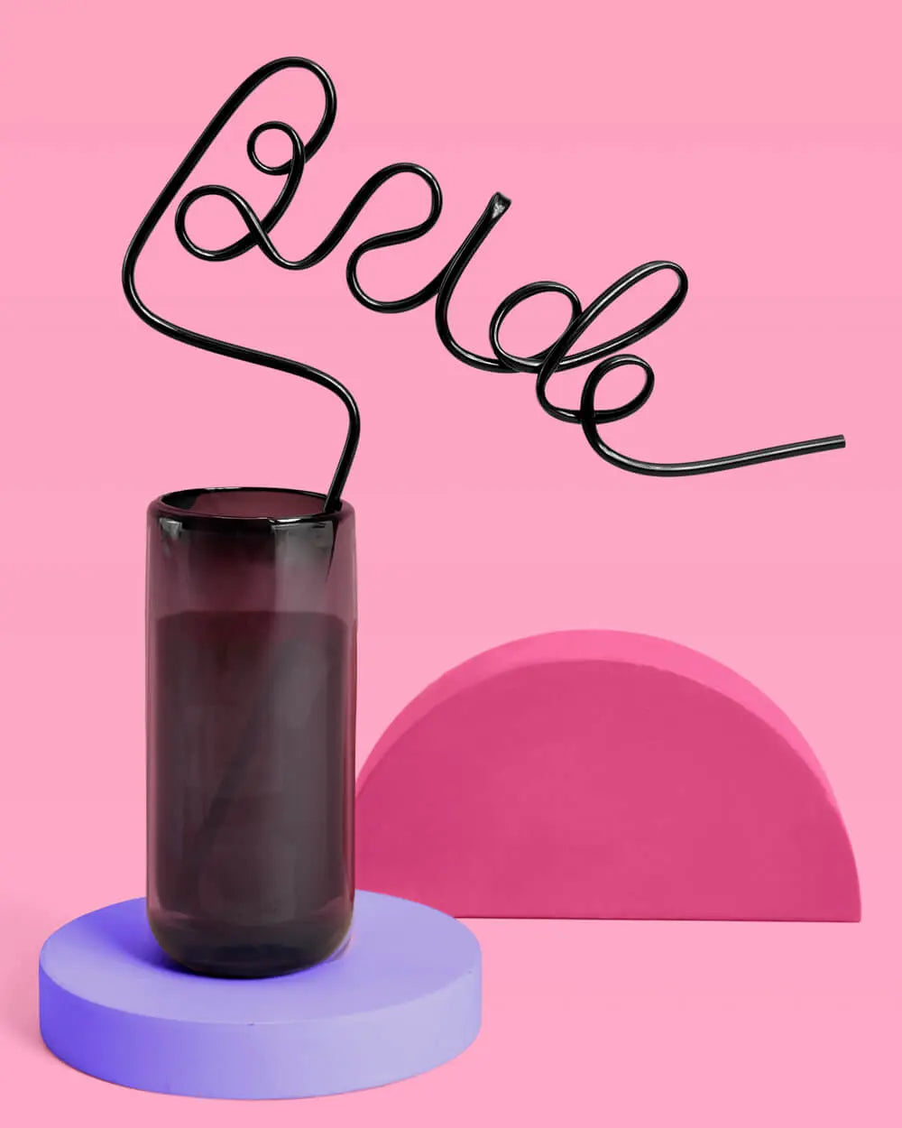 Bride or Die Straw - XL black Bride straw xo, Fetti