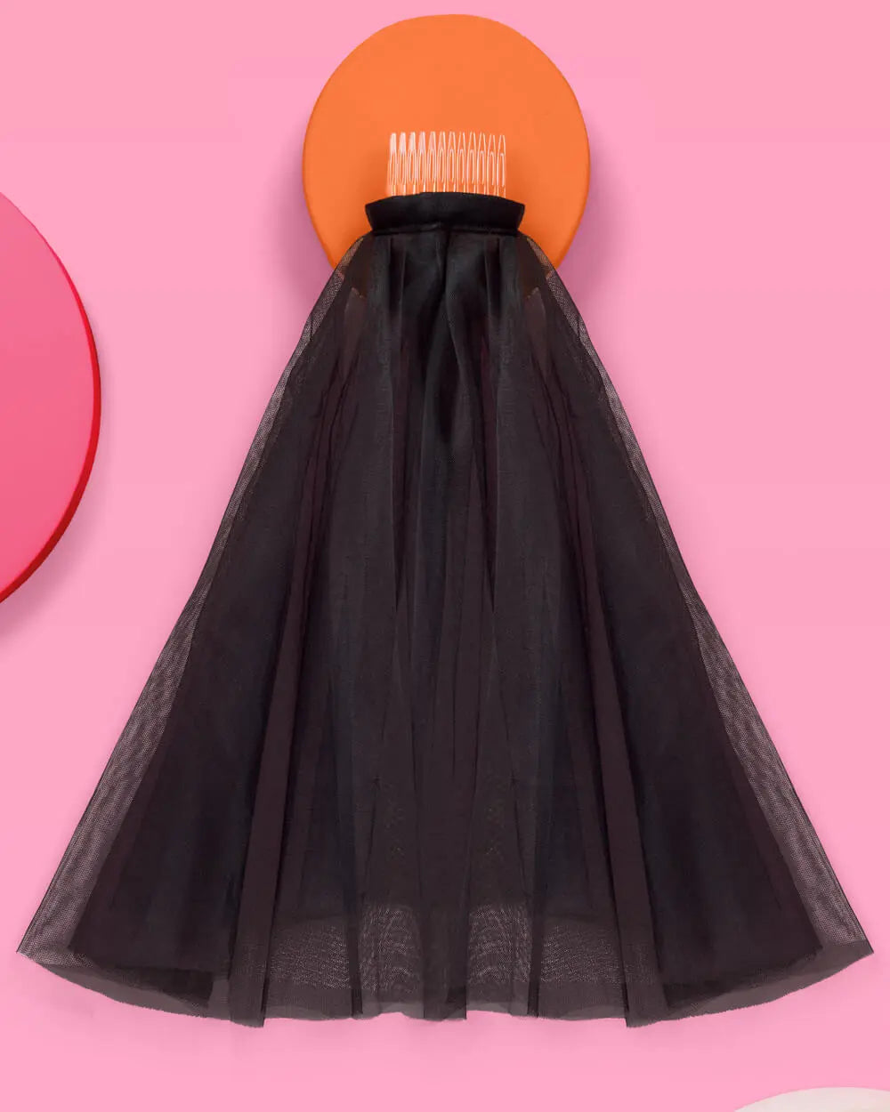 Bride or Die Veil - black tulle veil xo, Fetti