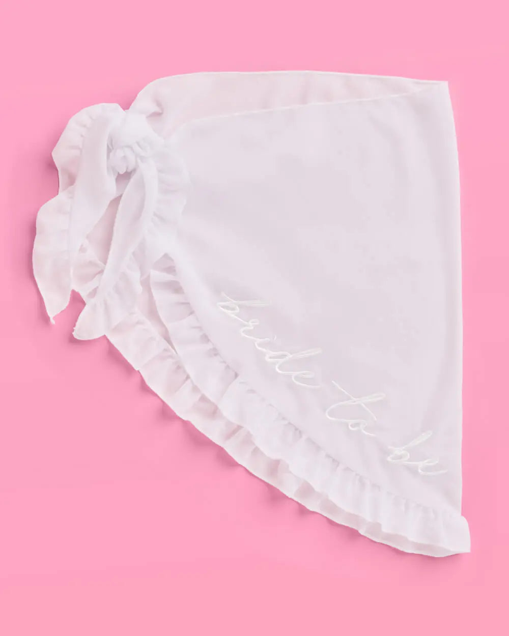 Bride to Be Sarong - white chiffon embroidered sarong xo, Fetti