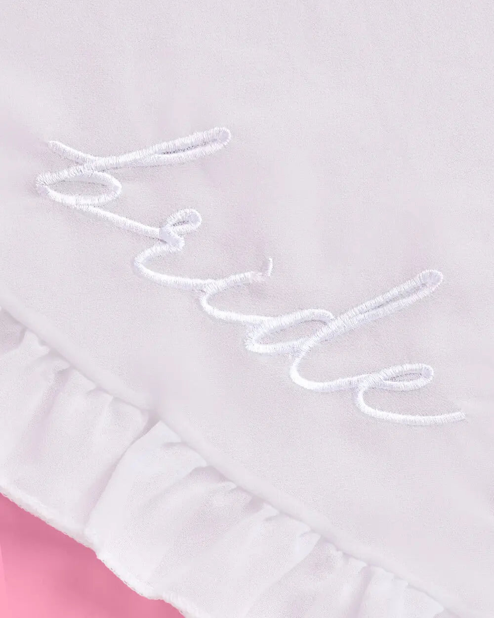 Bride to Be Sarong - white chiffon embroidered sarong xo, Fetti