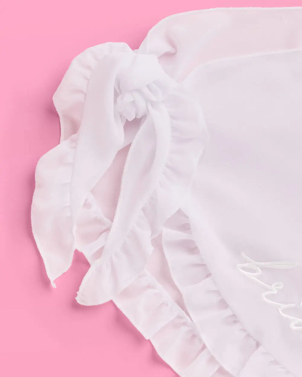 Bride to Be Sarong - white chiffon embroidered sarong xo, Fetti
