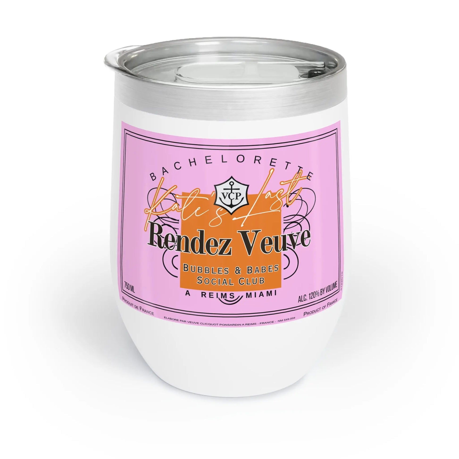 Bride’s Last Rendez Veuve Personalized Wine Tumbler Printify