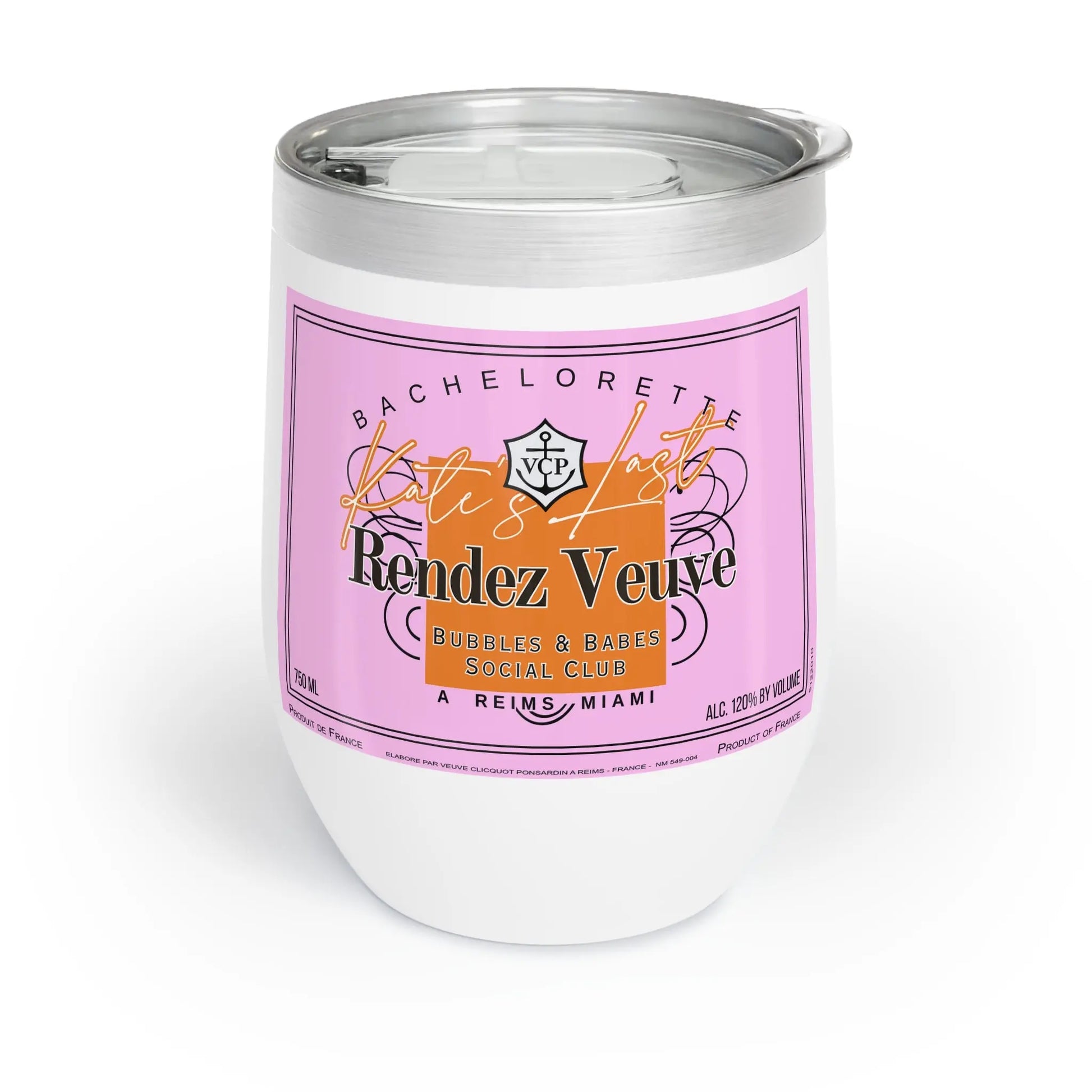 Bride’s Last Rendez Veuve Personalized Wine Tumbler Printify