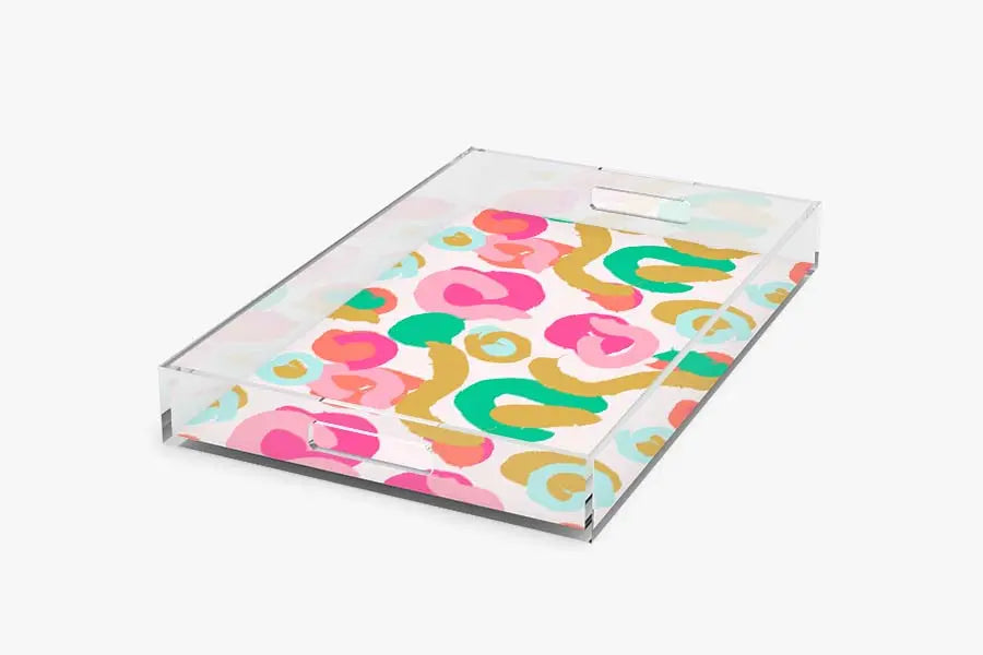 Brushstrokes Acrylic Tray - Artful CB Studio