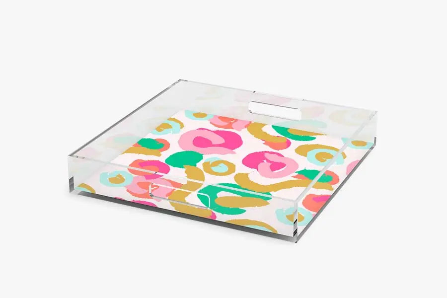 Brushstrokes Acrylic Tray - Artful CB Studio