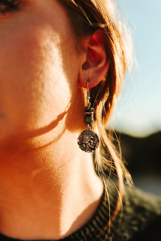 Buffalo Nickel Dangle Earrings Wild Junkie