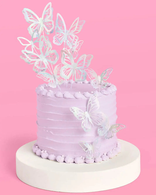 Butterfly Cake Topper - 3D foil cake topper xo, Fetti