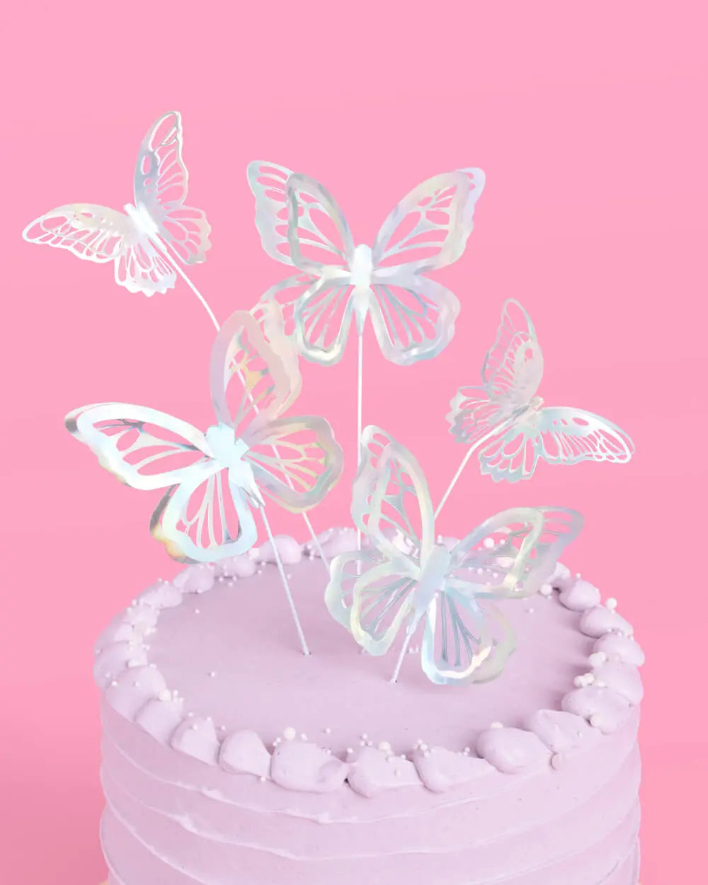 Butterfly Cake Topper - 3D foil cake topper xo, Fetti