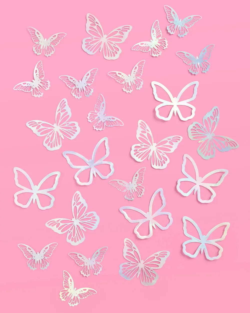 Butterfly Cake Topper - 3D foil cake topper xo, Fetti
