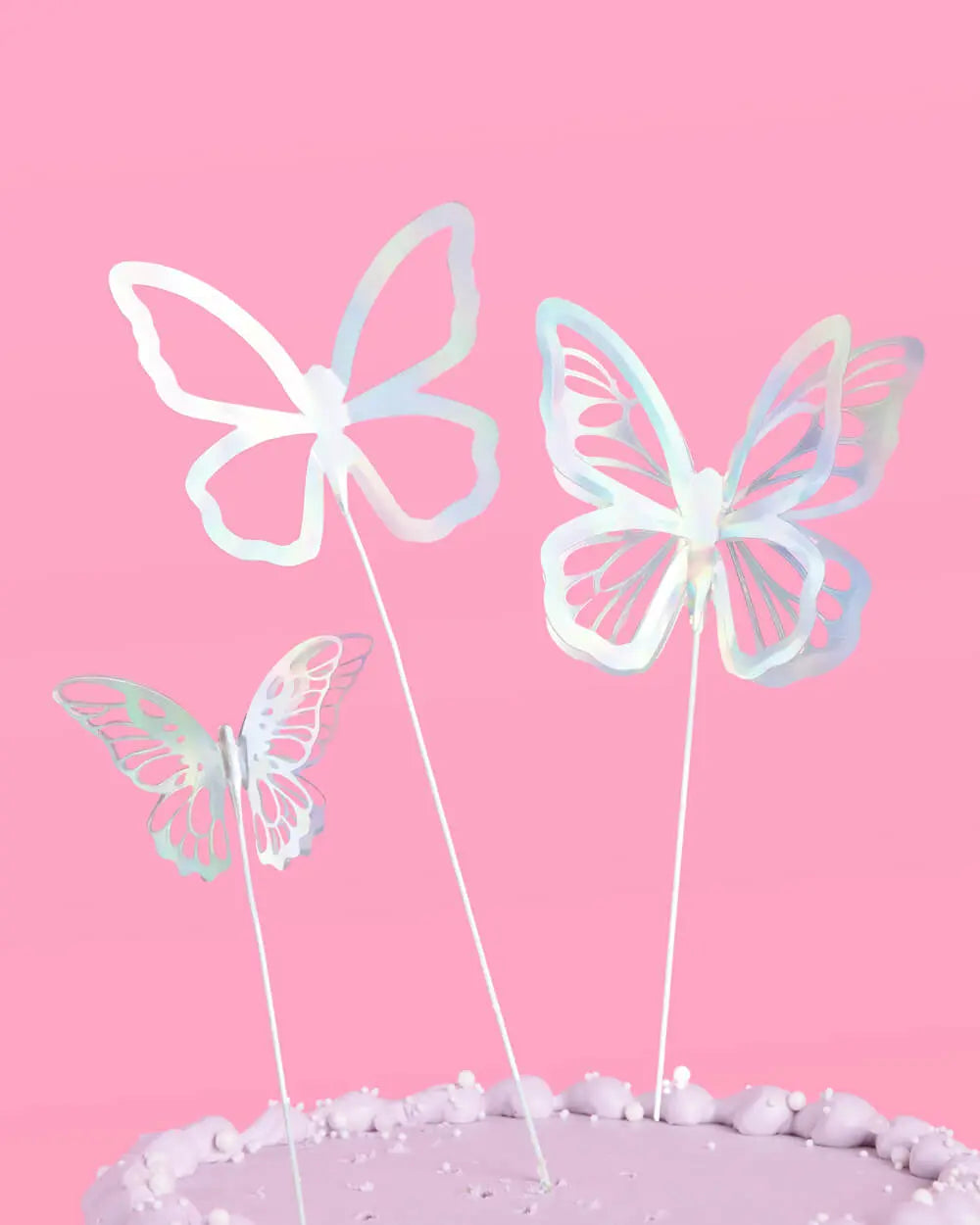 Butterfly Cake Topper - 3D foil cake topper xo, Fetti